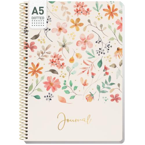 Artikelbild des Artikels “Bullet Journal dotted A5 mit Spiralbindung [Wild Blossoms] “