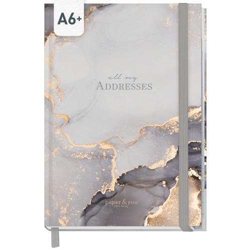 Artikelbild des Artikels “paper&you Adressbuch A6 [Grey Marble] “