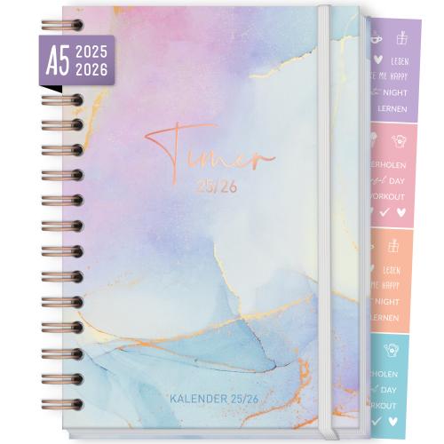 Artikelbild des Artikels “Häfft-Timer Fancy 2025/2026 A5 [Bleu & Rosé] “