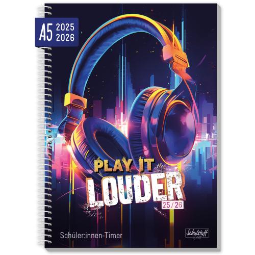 Artikelbild des Artikels “Schulstuff Schüler-Timer A5 mit Spiralbindung 2025/2026 [Play it louder] “