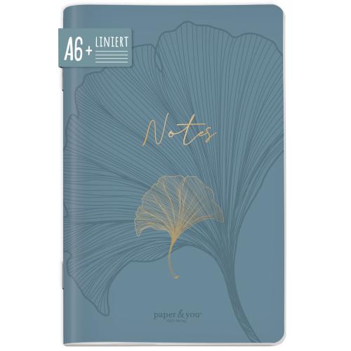 Artikelbild des Artikels “paper&you Notizheft A6+ liniert [Blue Ginkgo] “