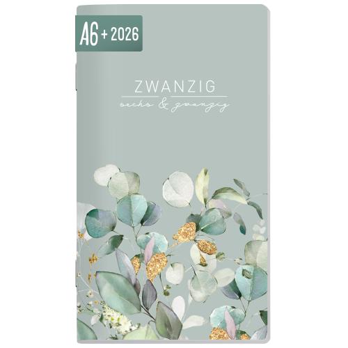 Artikelbild des Artikels “Monatskalender Square slim 2026 A6+ [Minty Leaves] “