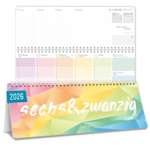 Artikelbild des Artikels “Wochen-Tischkalender 2026 mit Aufsteller [Rainbow] “