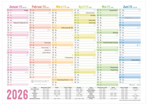Artikelbild des Artikels “Tafelkalender 2026 A5 [Rainbow] “