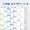 Artikelbild 4 des Artikels “Wandkalender Schuljahr A1+ abwischbar 2026/2027 gerollt [Rainbow] “