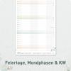 Artikelbild 5 des Artikels “Familienplaner kompakt 2026/2027 Wandkalender 4-spaltig [Blattgold] “