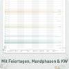 Artikelbild 5 des Artikels “Familienplaner XXL 2026/2027 Wandkalender mit 7 Spalten [Blattgold] “
