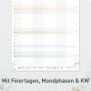 Artikelbild 5 des Artikels “Familienplaner 2026/2027 Wandkalender mit 5 Spalten [Blattgold] “