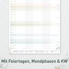 Artikelbild 5 des Artikels “Familienplaner 2027 Wandkalender mit 5 Spalten [Blattgold] “