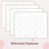 Artikelbild 6 des Artikels “Häfft-Timer A6 Slim 2026/2027 [Pink Flowers] “
