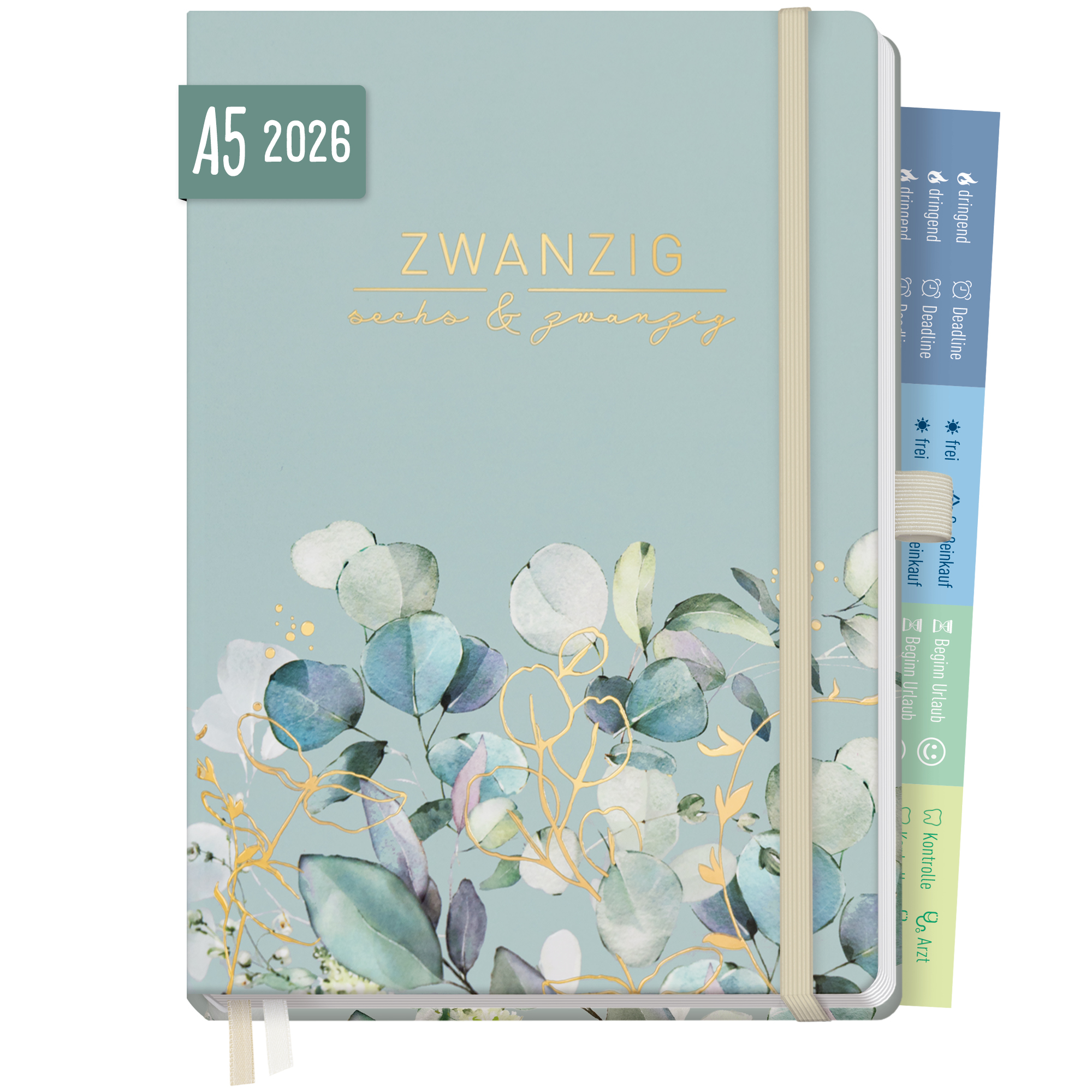 Artikelbild 1 des Artikels “Chäff-Timer Premium A5 2026 [Minty Leaves] “