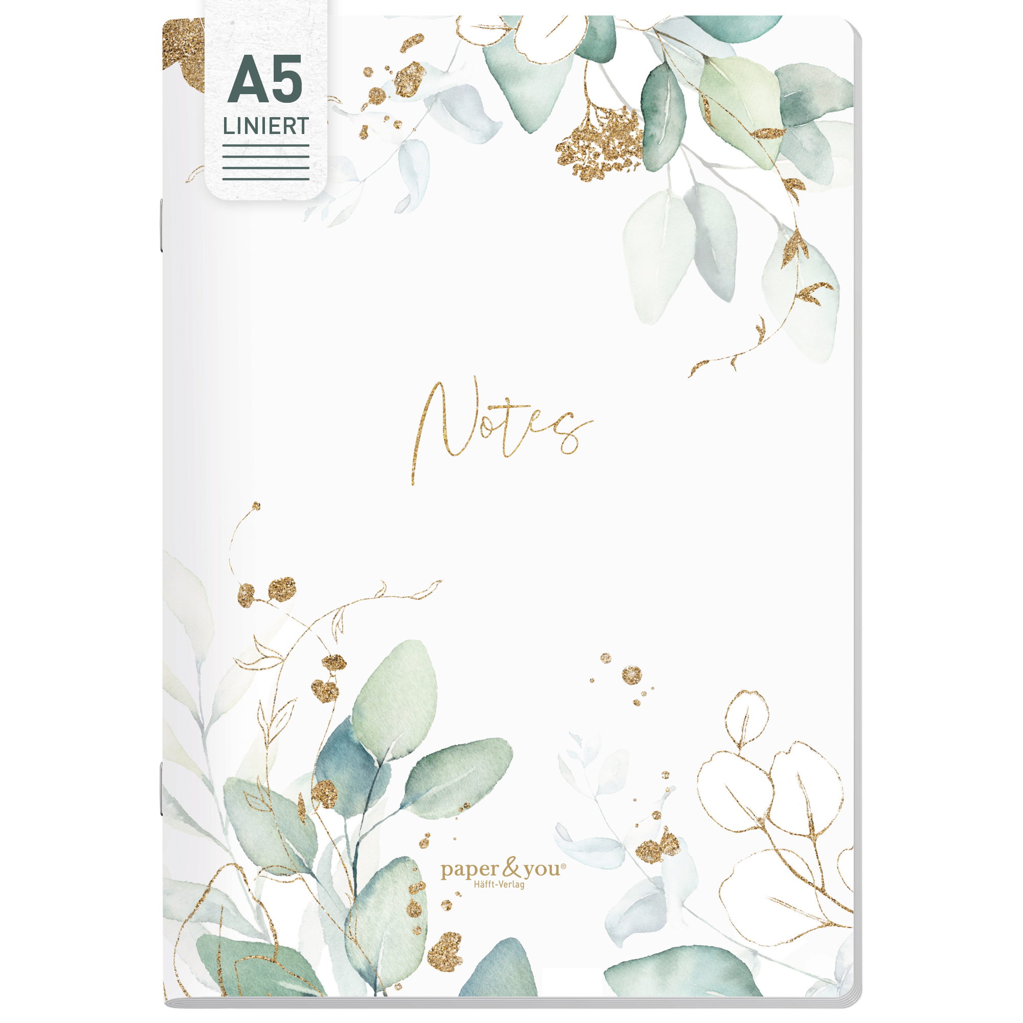Artikelbild 1 des Artikels “paper&you Notizheft Classic liniert A5 [Blattgold] “