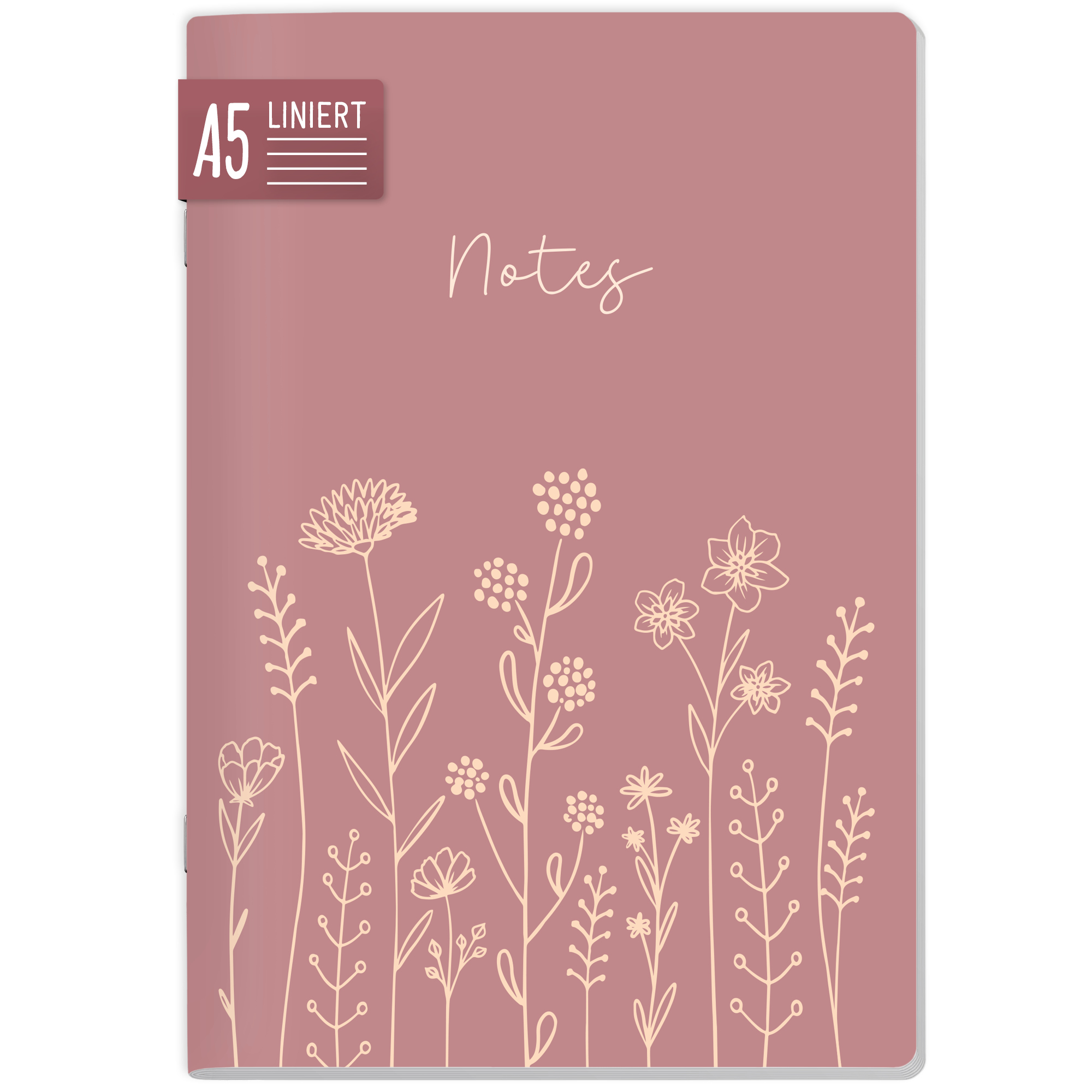 Artikelbild 1 des Artikels “paper&you Notizheft Classic liniert A5 [Fine Flowers rosé] “