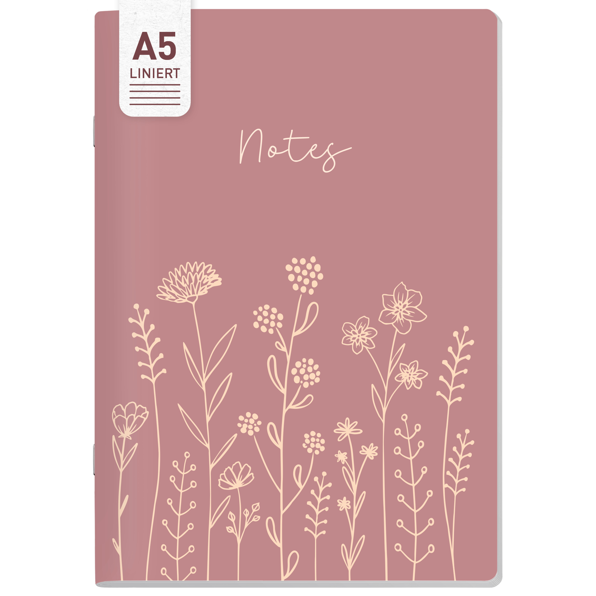 Artikelbild 1 des Artikels “paper&you Notizheft Classic liniert A5 [Fine Flowers rosé] “