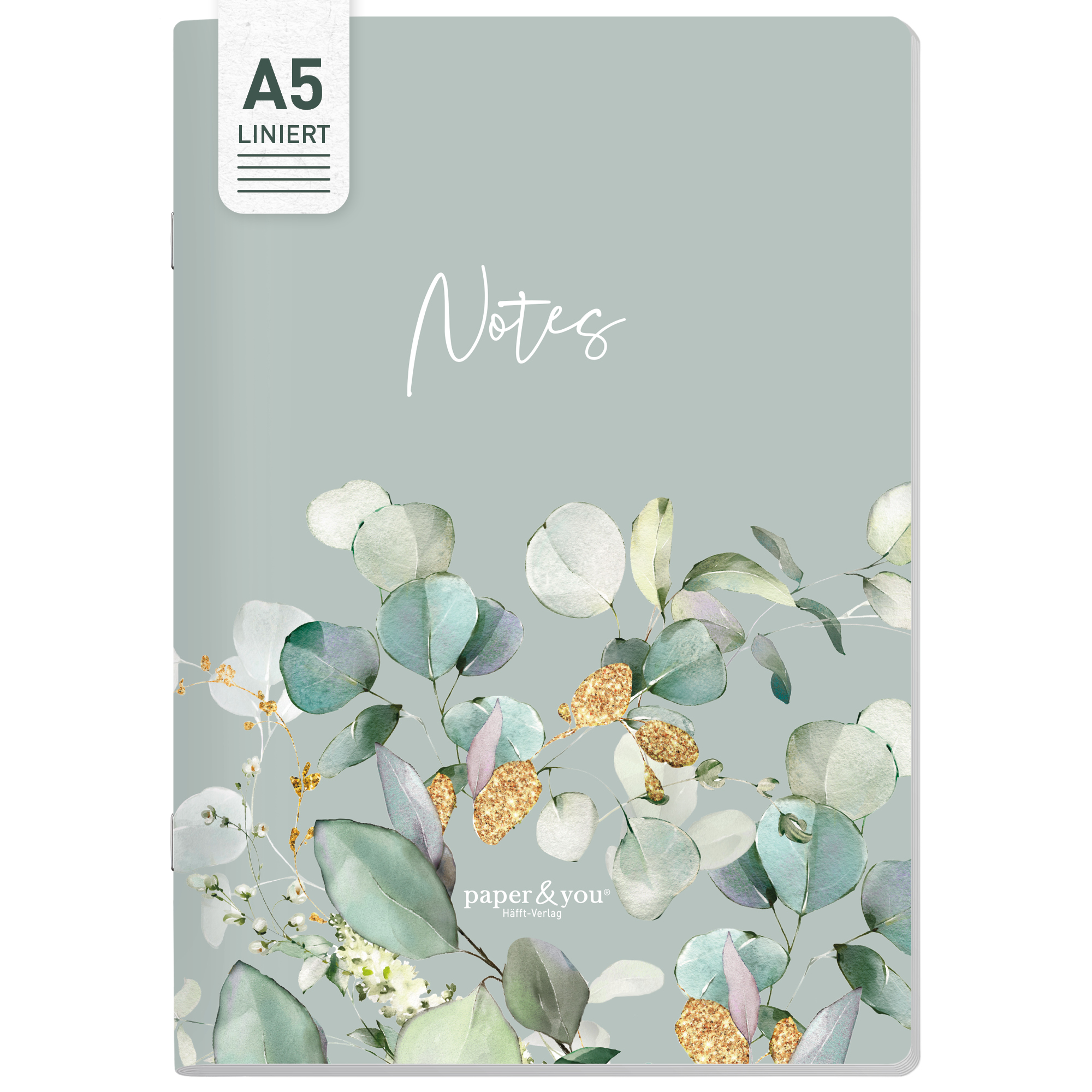 Artikelbild 1 des Artikels “paper&you Notizheft Classic liniert A5 [Minty Leaves] “