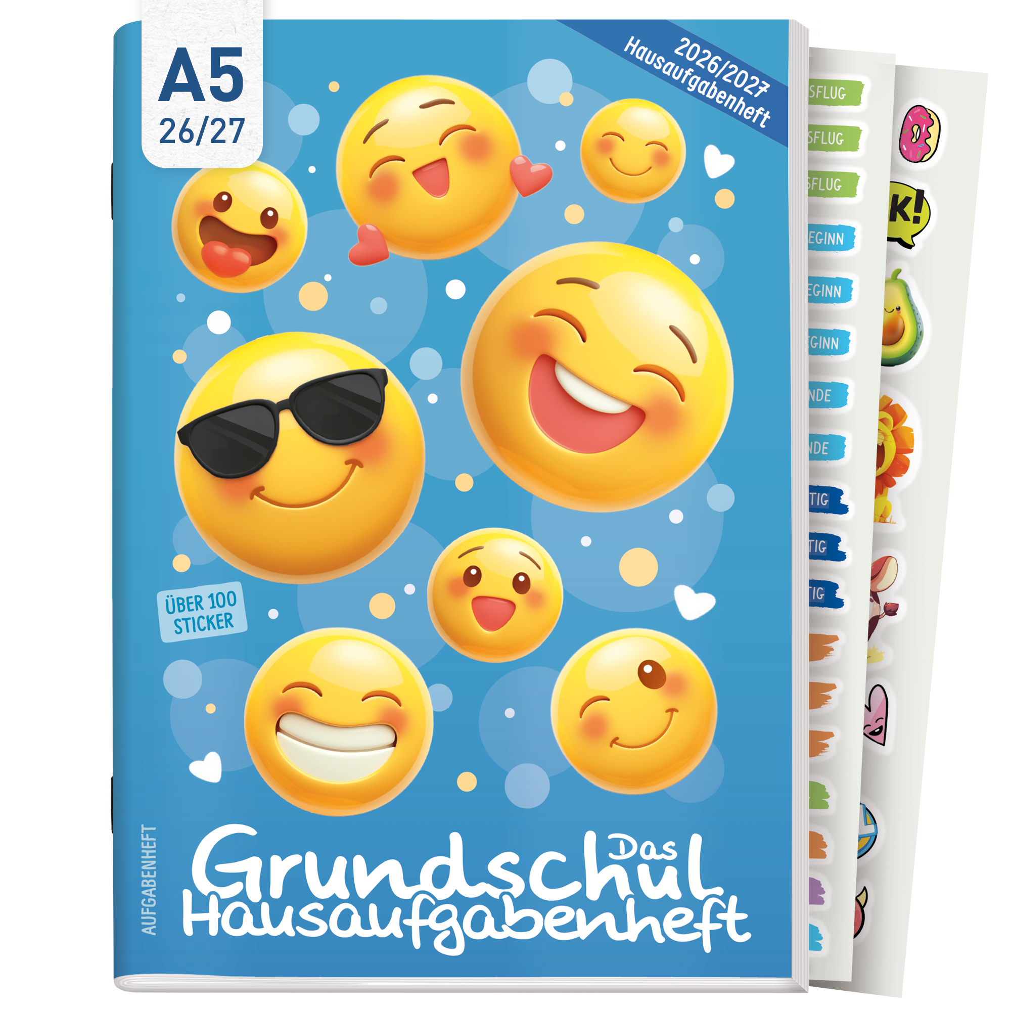 Artikelbild 1 des Artikels “Hausaufgabenheft Grundschule 2026/2027 A5 mit Datum [Emoji] “
