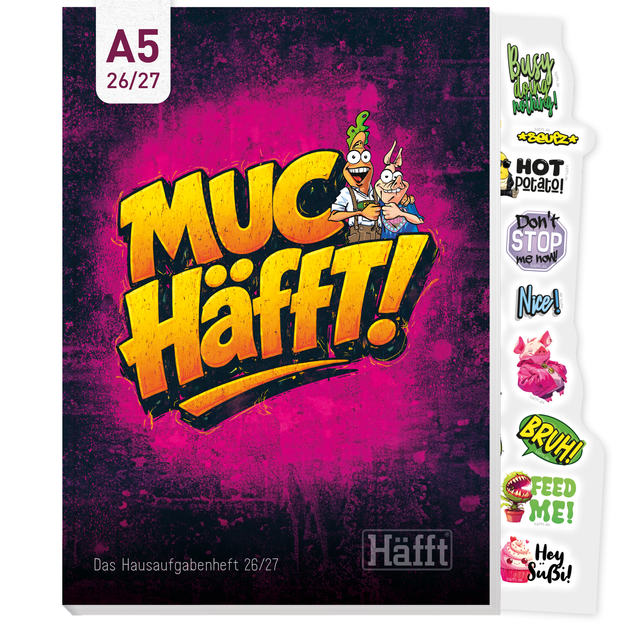 Artikelbild 1 des Artikels “Häfft® Original Hausaufgabenheft A5 2026/2027 [Muc Häfft] für München “