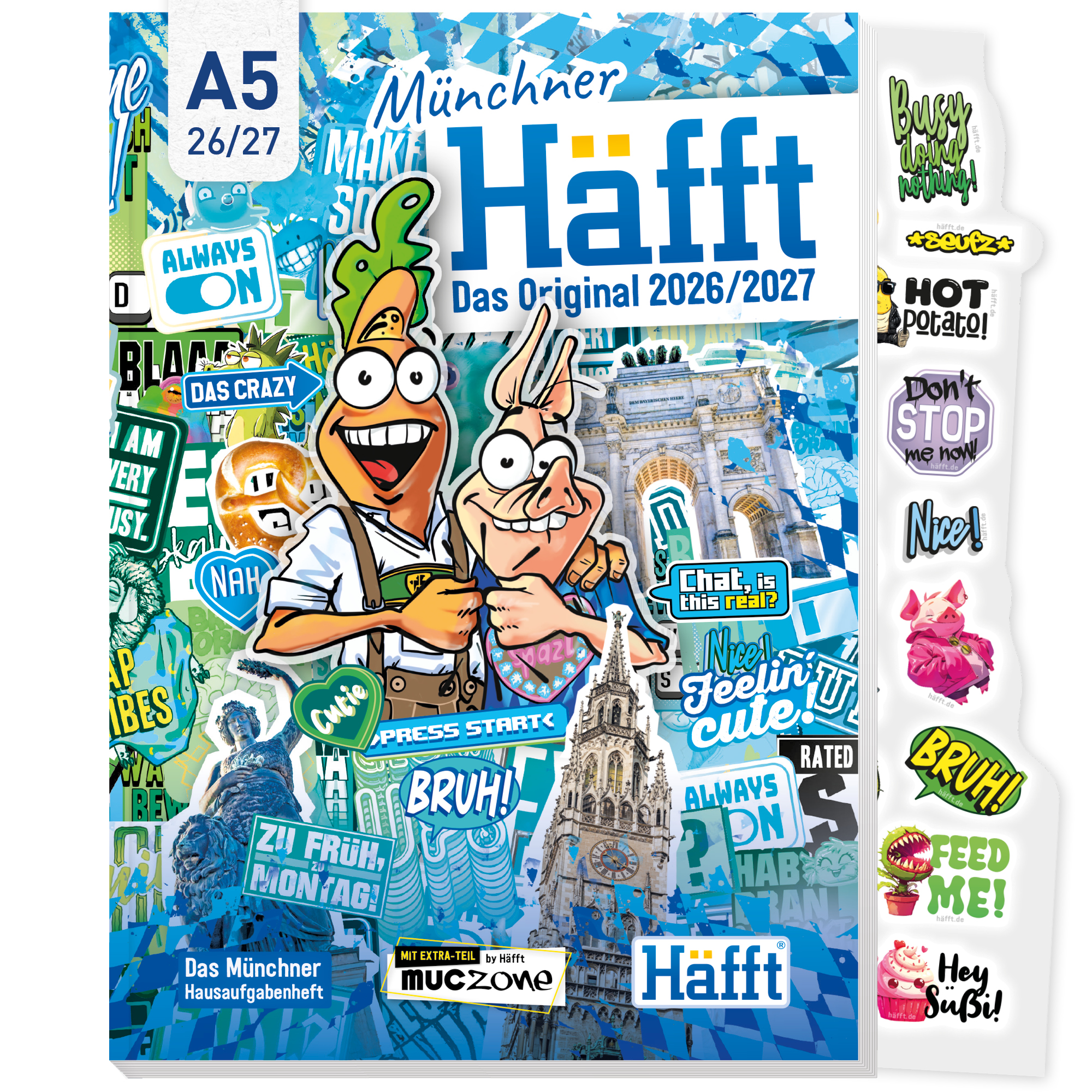 Artikelbild 1 des Artikels “Häfft Original Hausaufgabenheft A5 2026/2027 [Stickermania München] “