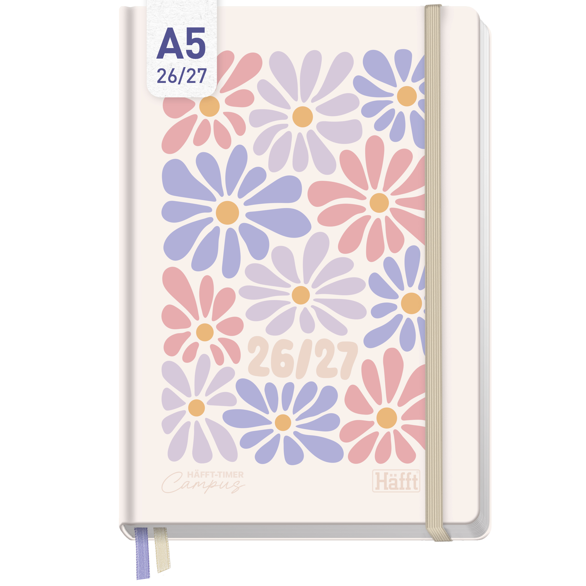 Artikelbild 1 des Artikels “Häfft-Timer Campus A5 2026/2027 [Flower Power rosé] “