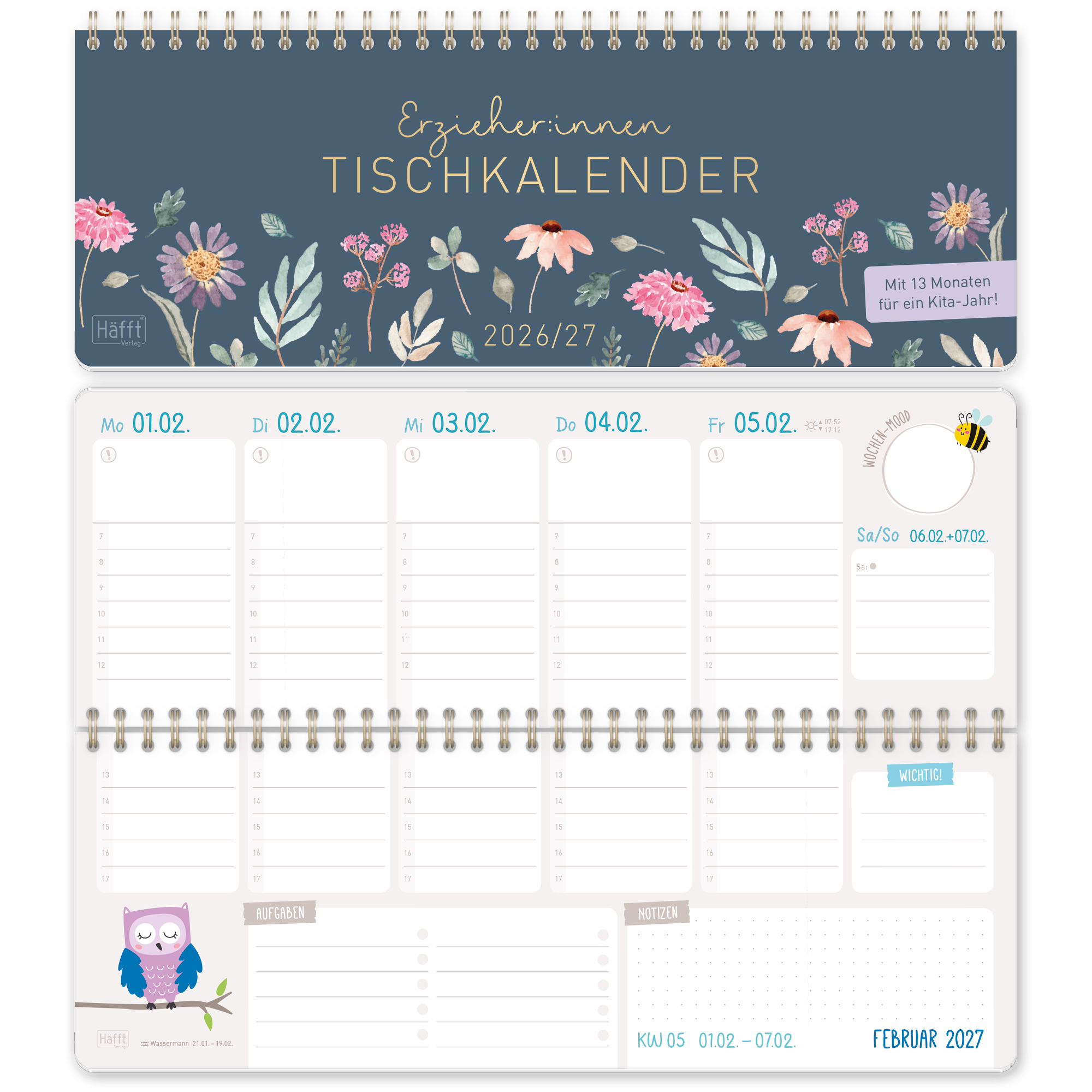 Artikelbild 1 des Artikels “Tischkalender Erzieher 26/27 [Flying Flowers] “