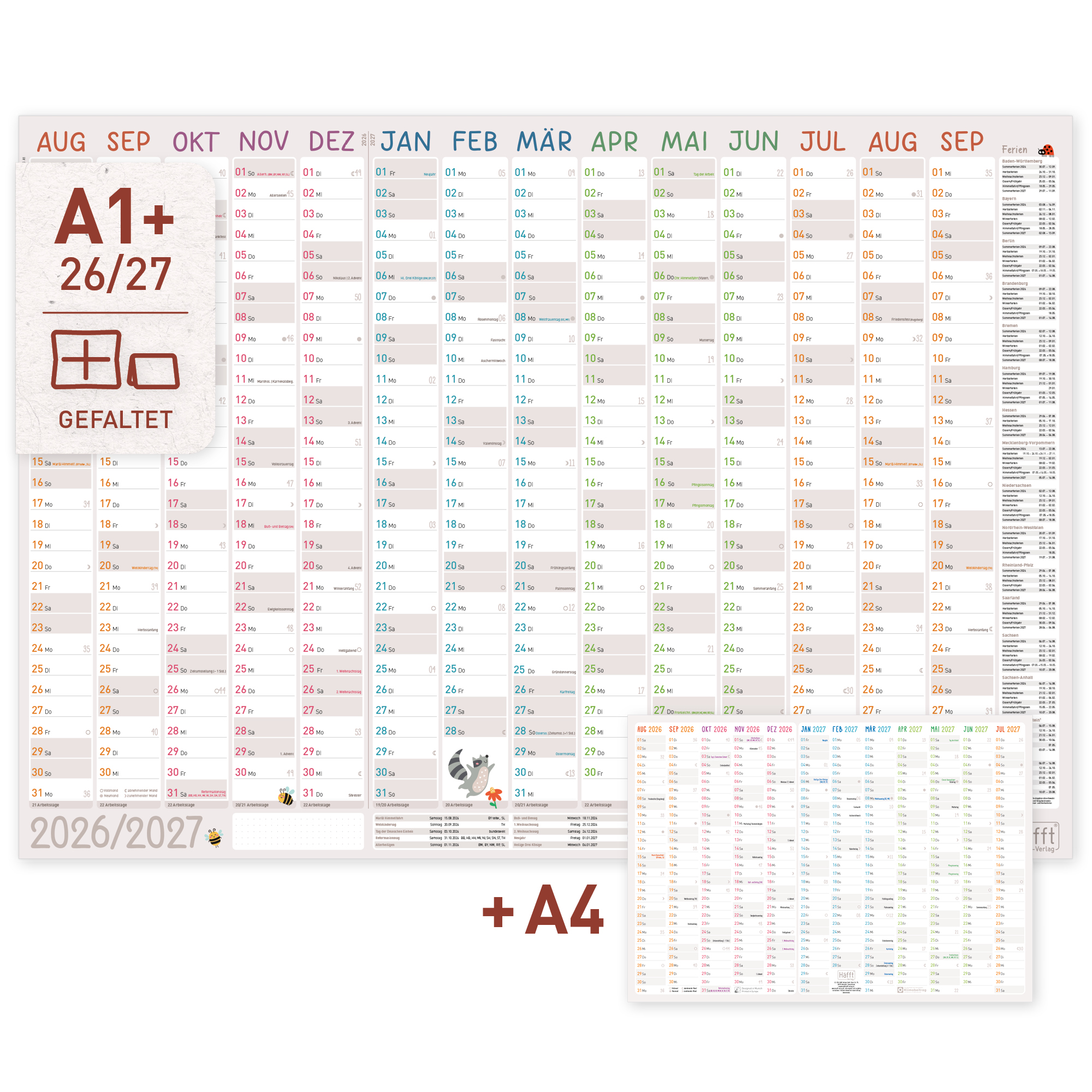 Artikelbild 1 des Artikels “Wandkalender Kita-Planer A1 + 2026/2027 “