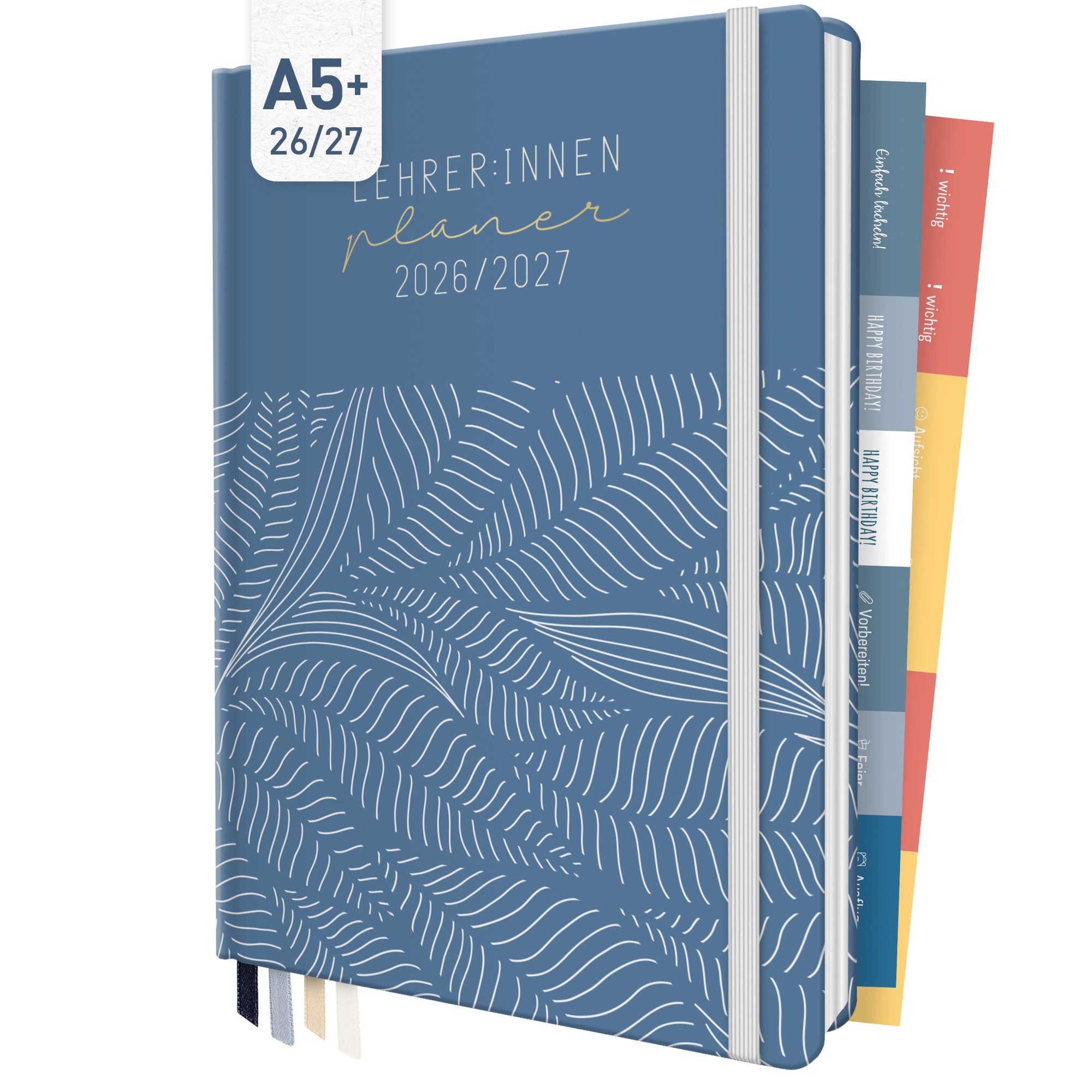 Artikelbild 1 des Artikels “Lehrer-Planer A5+ 26/27 [Fine Leaves Blue] “