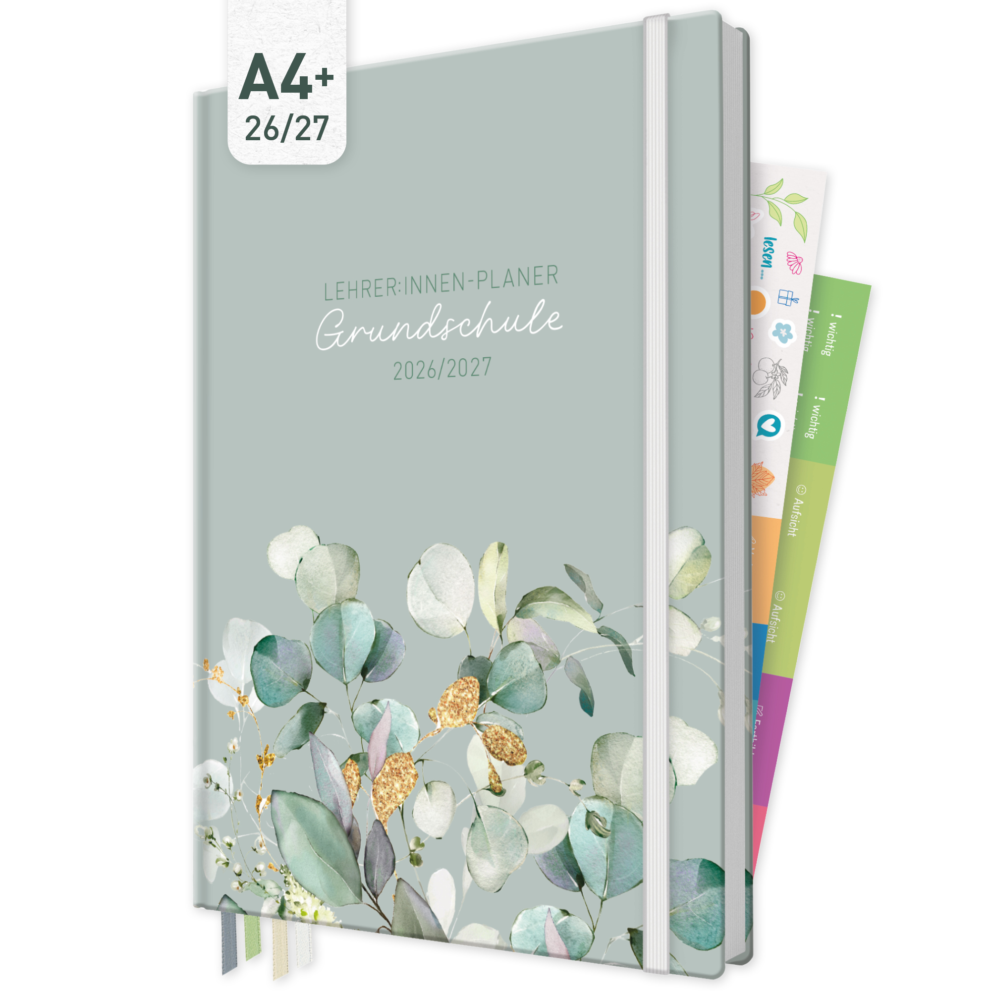 Artikelbild 1 des Artikels “Lehrer-Planer Grundschule A4+ 26/27 [Minty Leaves] “