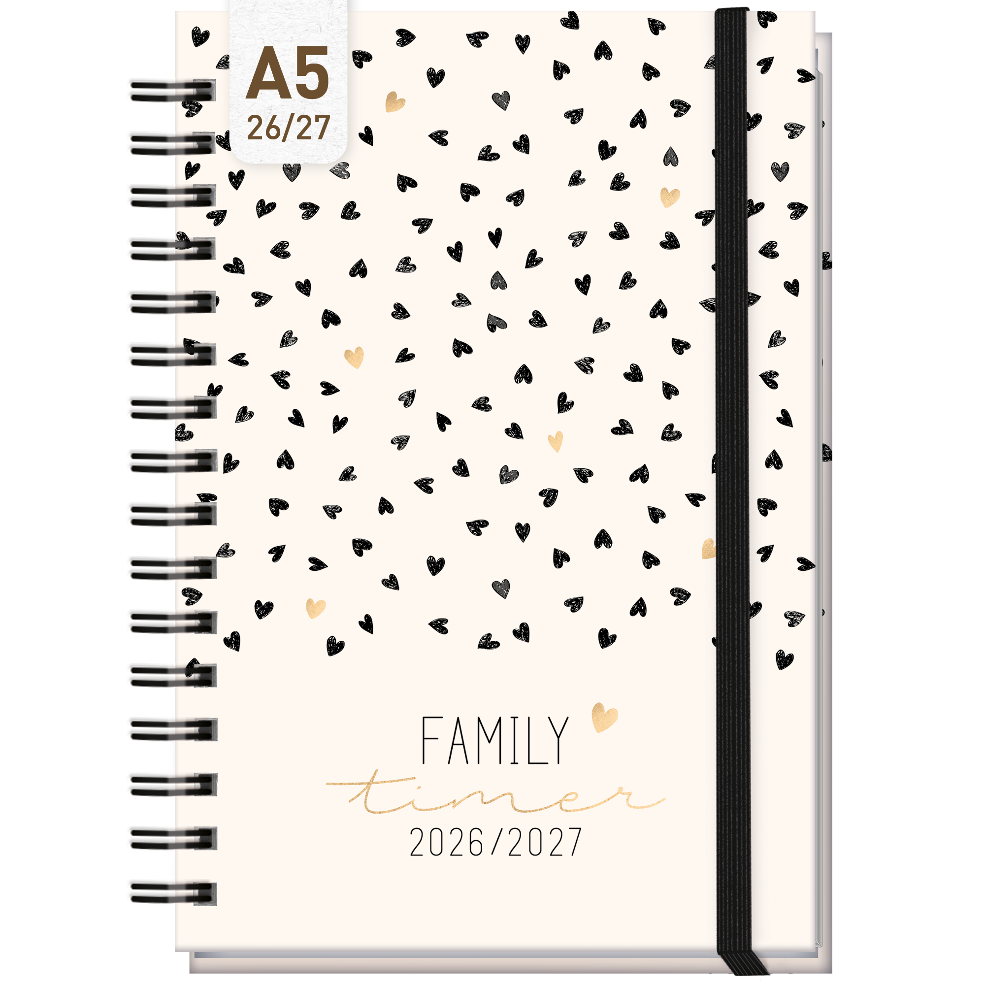 Artikelbild 1 des Artikels “Family-Timer A5 2026 2027 [Golden Hearts] “