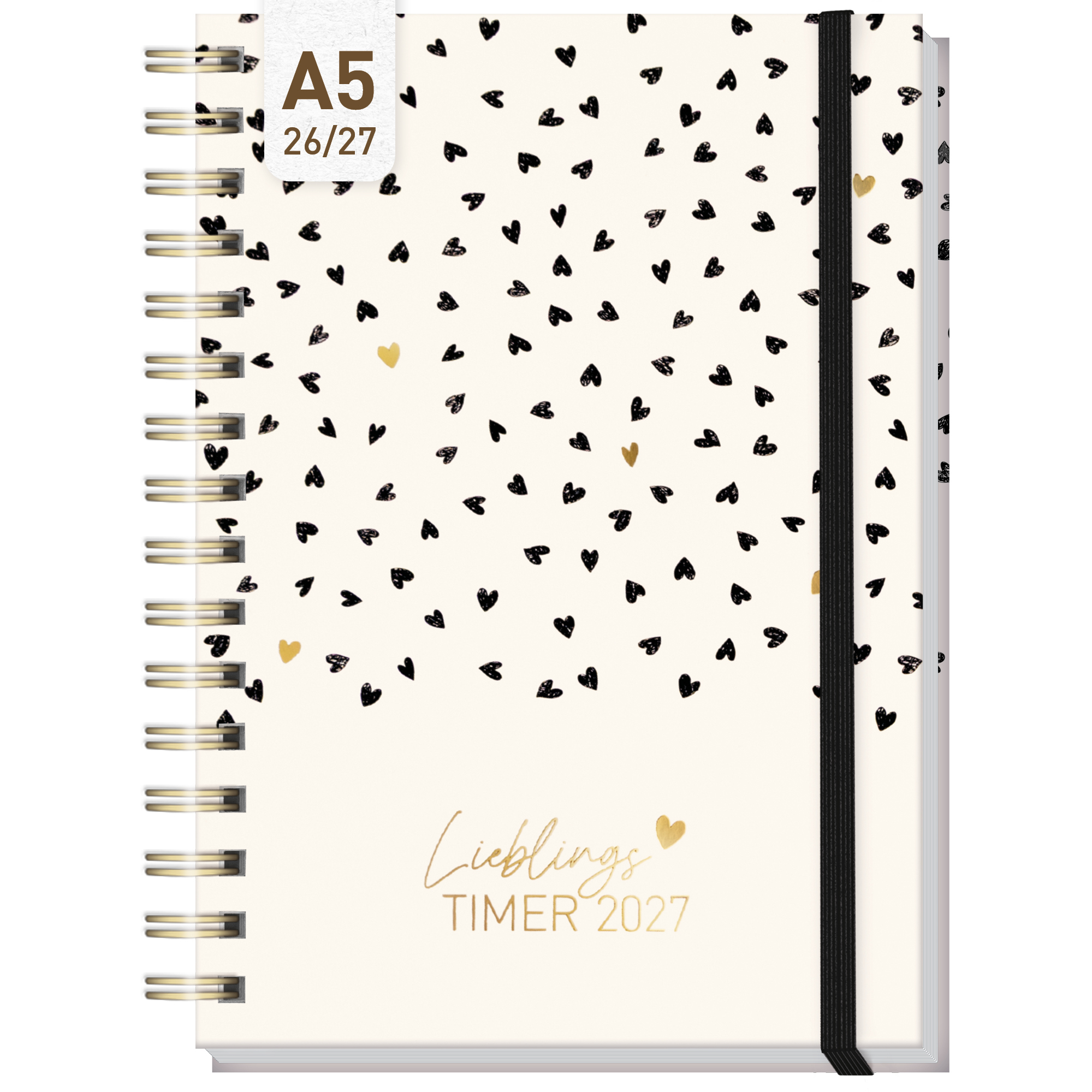 Artikelbild 1 des Artikels “Lieblings-Timer A5 2026/2027 [Golden Hearts] “