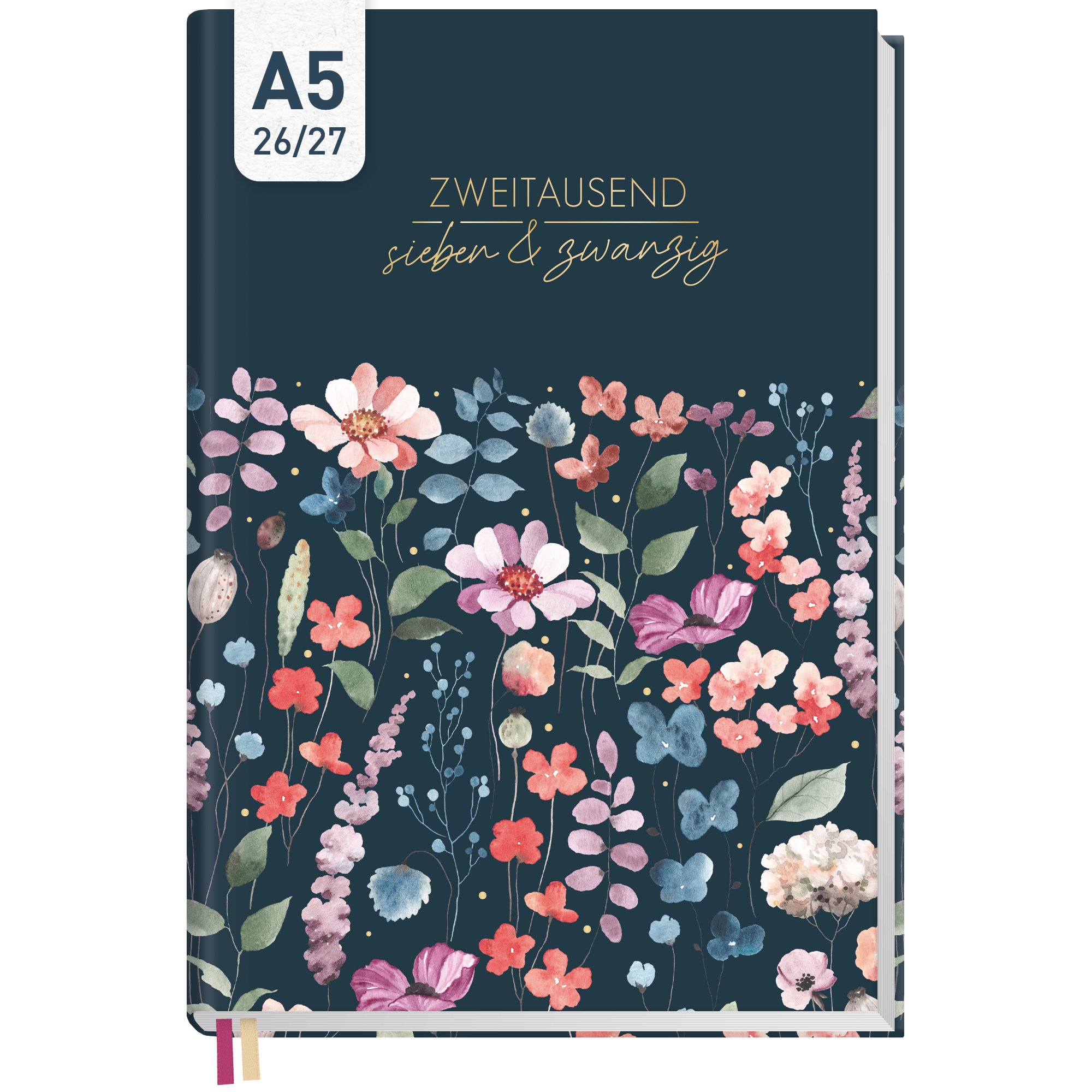 Artikelbild 1 des Artikels “Chäff-Timer A5 2026/2027 [Flower Inspiration blue] “