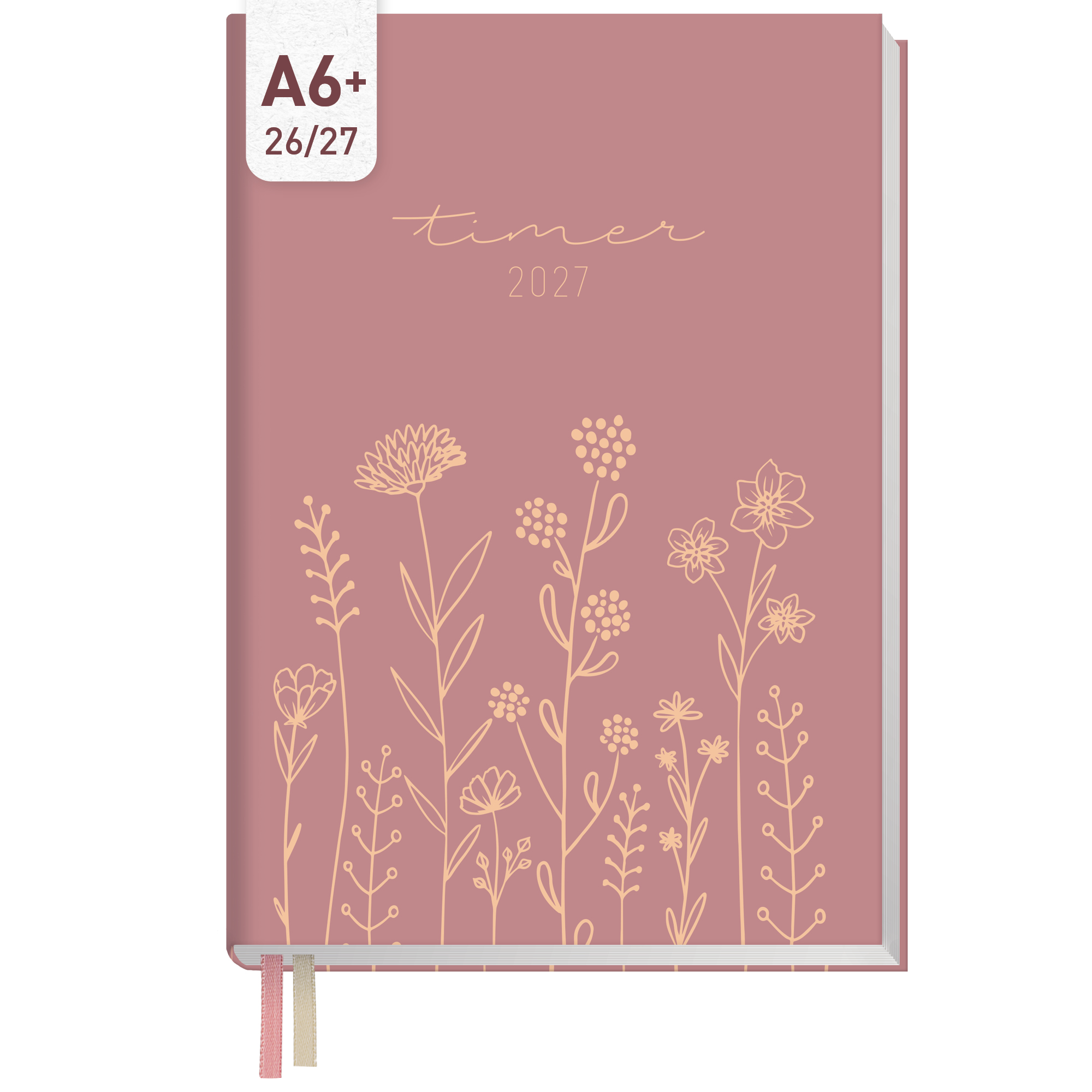 Artikelbild 1 des Artikels “Chäff-Timer Mini A6+ 2026/2027 [Fine Flowers rosé] “