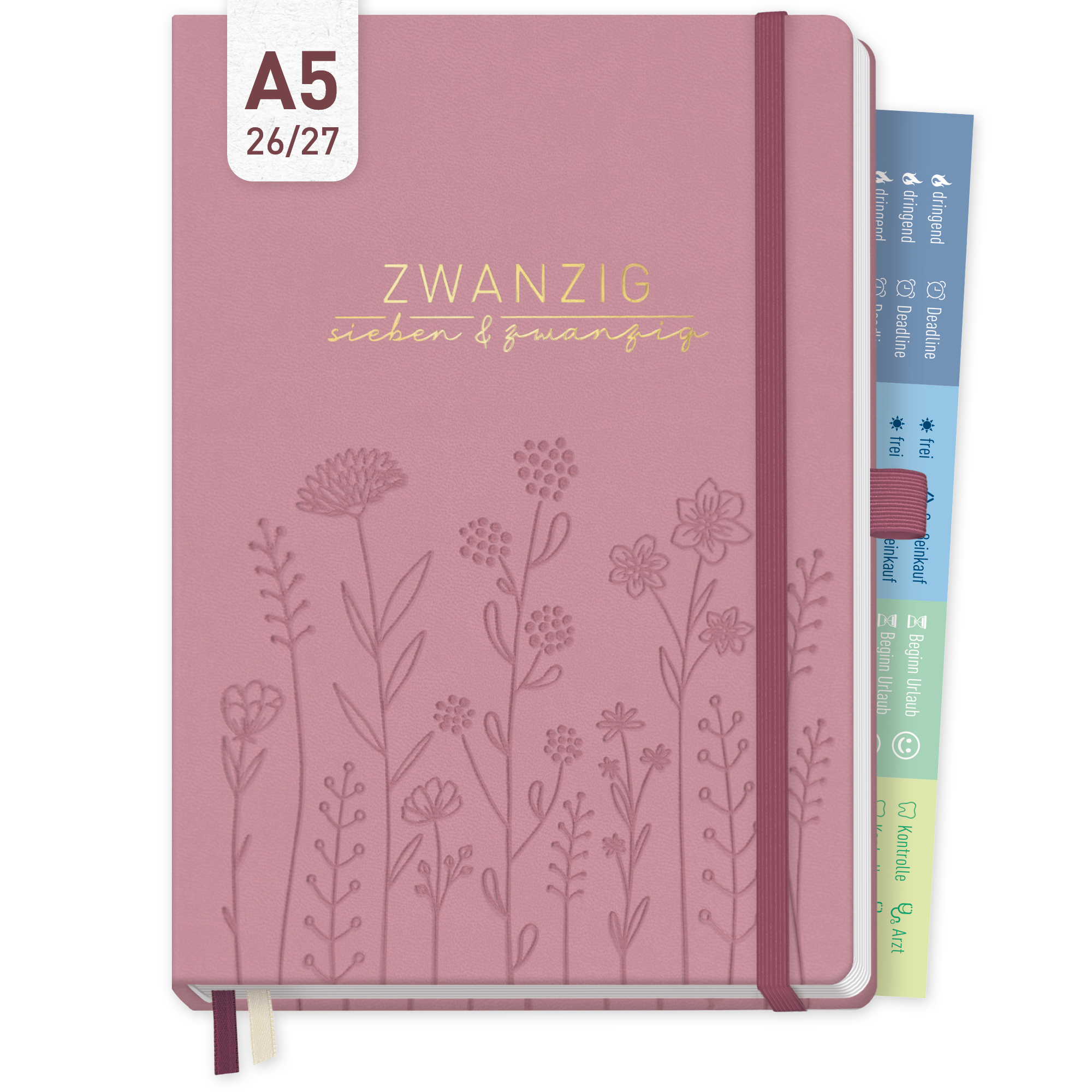 Artikelbild 1 des Artikels “Chäff-Timer Premium A5 2026/2027 [Fine Flowers Rosé] “