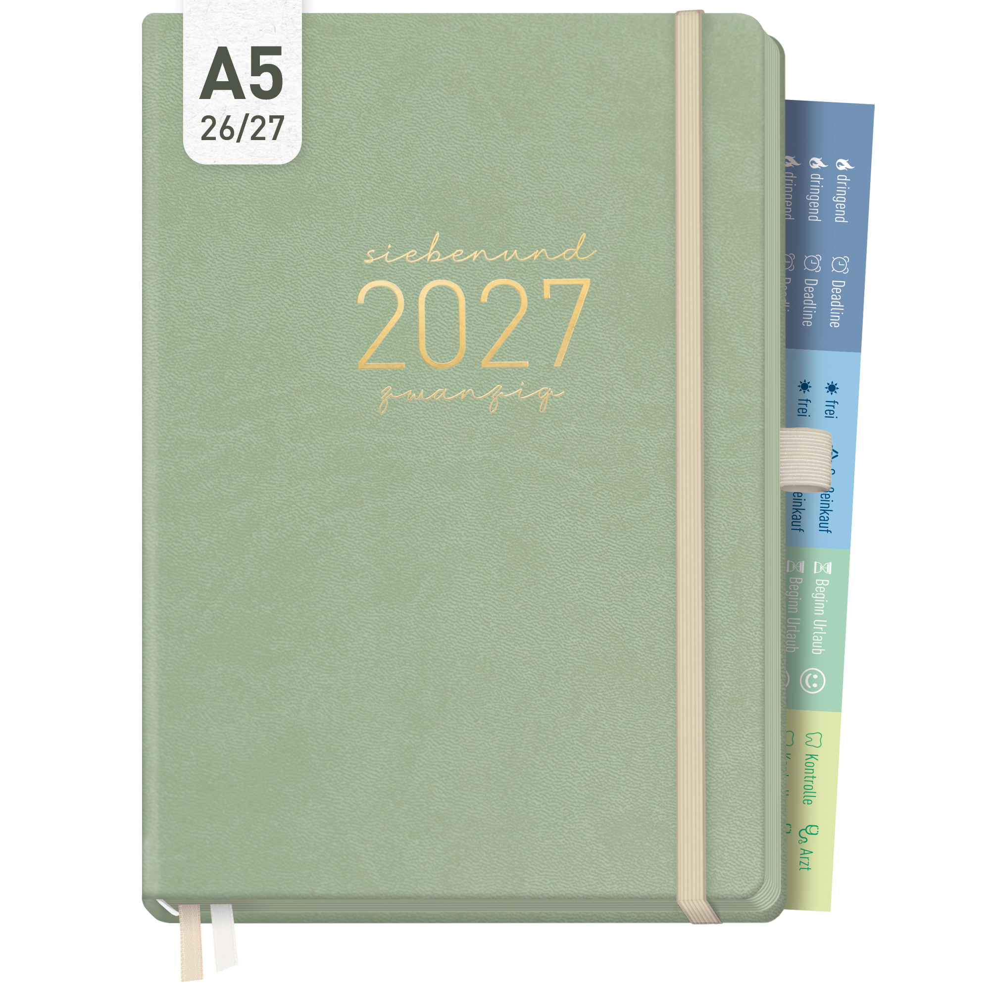 Artikelbild 1 des Artikels “Chäff-Timer Deluxe A5 Kalender 2026/2027 [Salbei] “