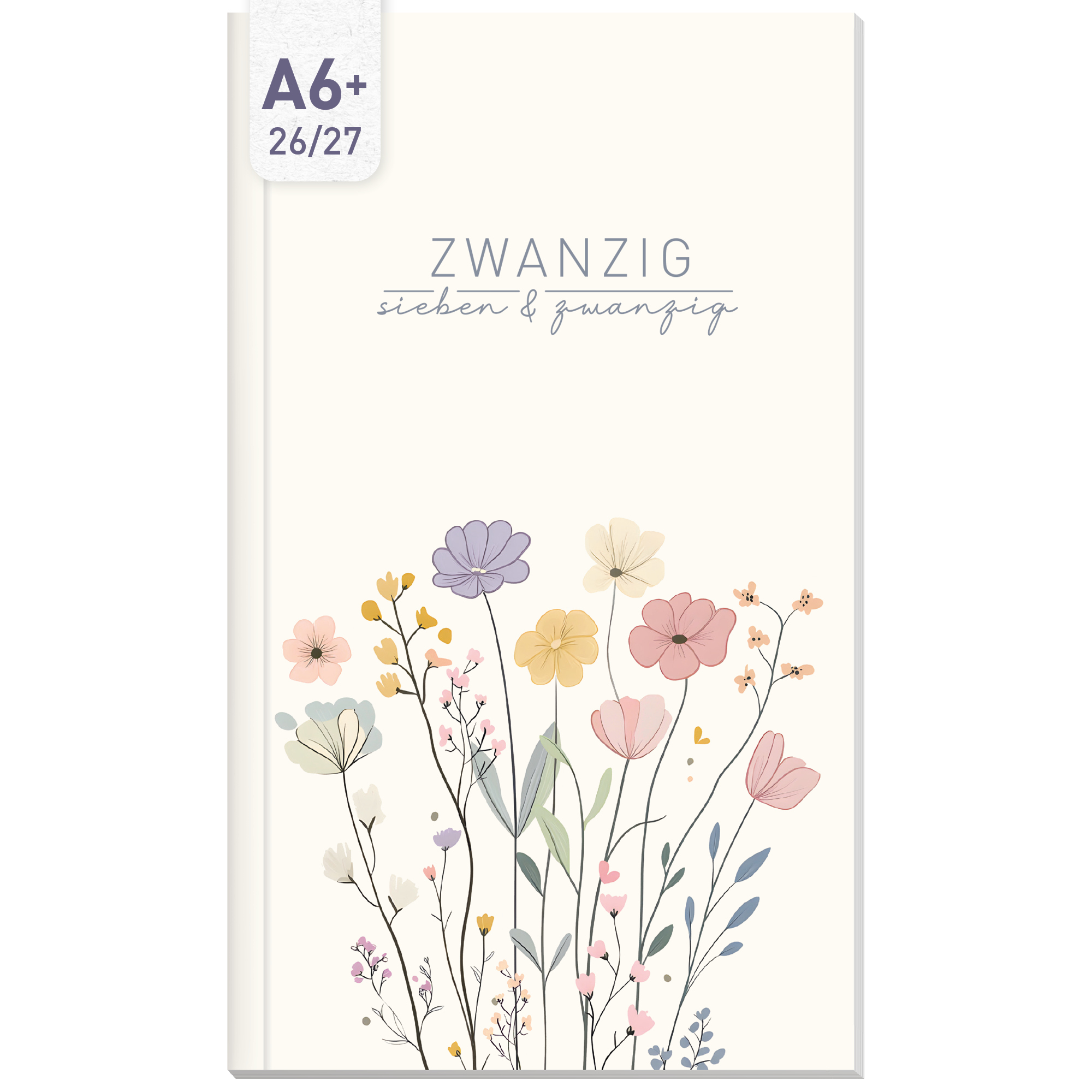Artikelbild 1 des Artikels “Monatskalender 2026/2027 A6+ Slim Taschenkalender [Flower Joy] “