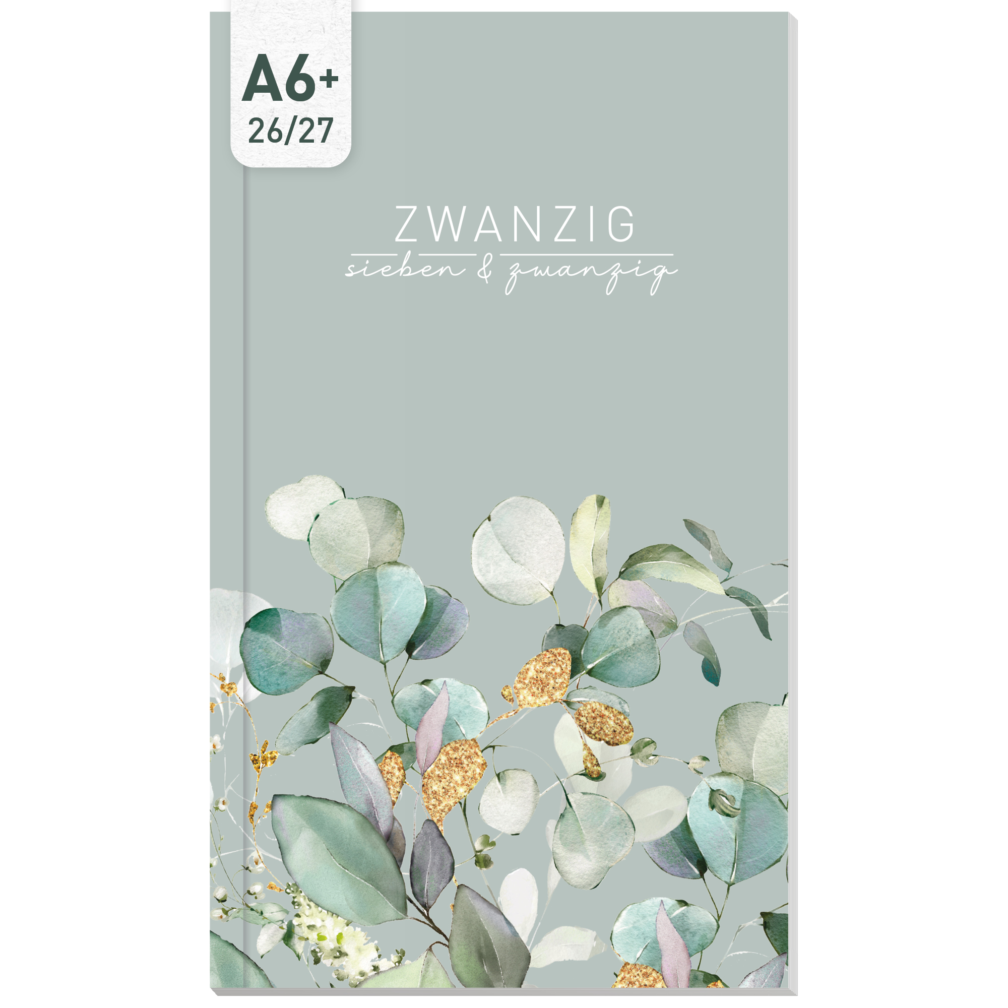 Artikelbild 1 des Artikels “Monatskalender 2026/2027 A6+ Slim Taschenkalender [Minty Leaves] “