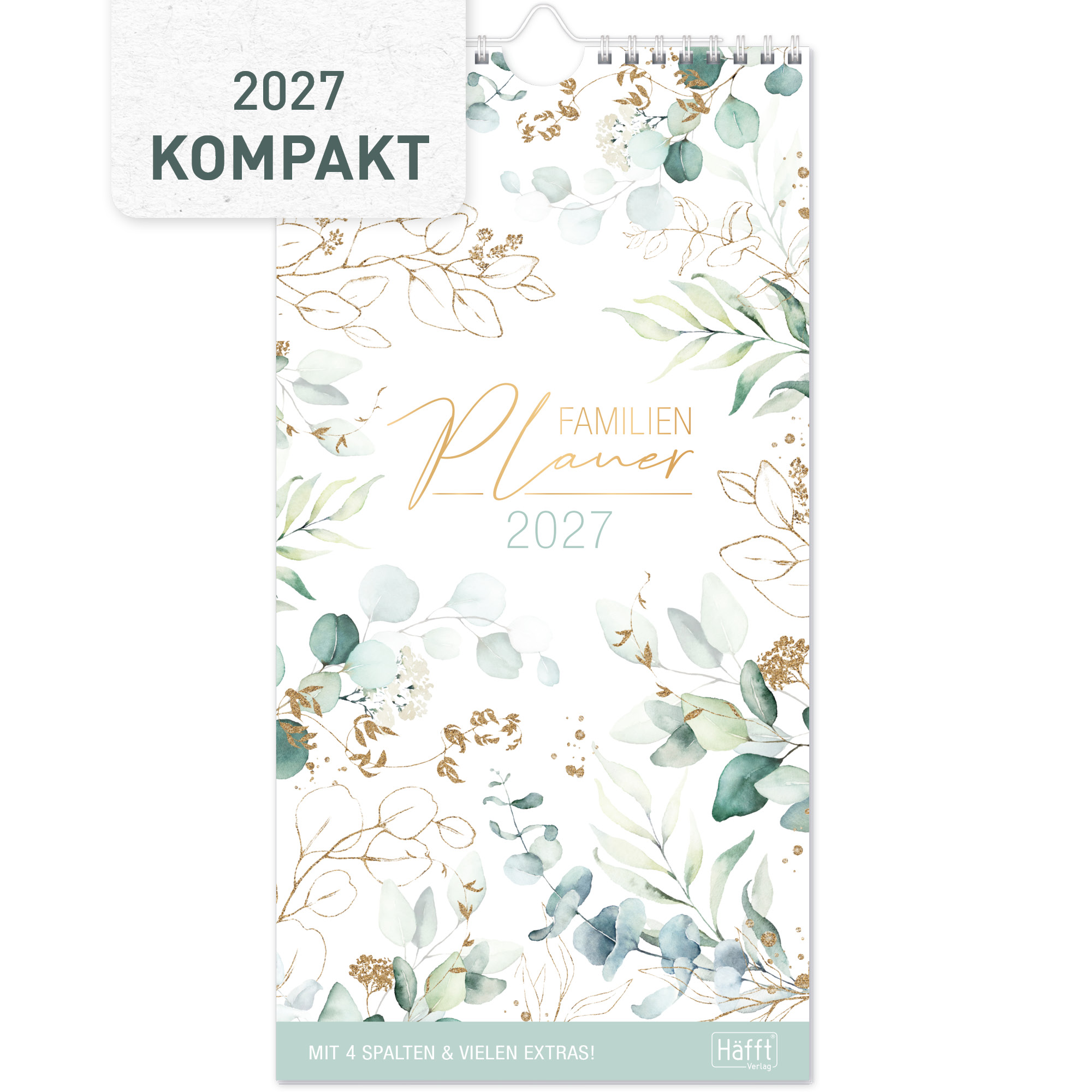 Artikelbild 1 des Artikels “Familienplaner kompakt 2027 Wandkalender mit 4 Spalten [Blattgold] “