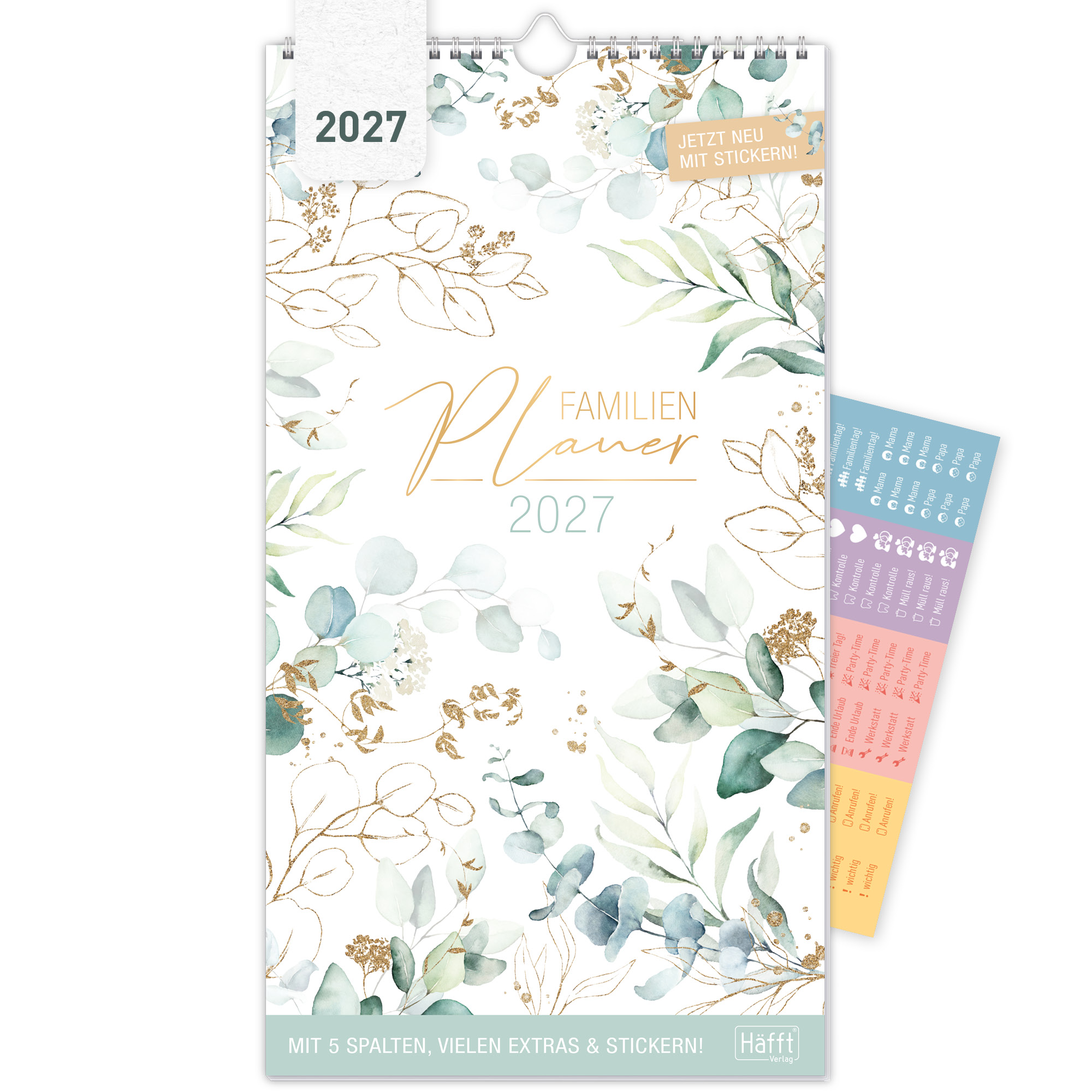 Artikelbild 1 des Artikels “Familienplaner 2027 Wandkalender mit 5 Spalten [Blattgold] “
