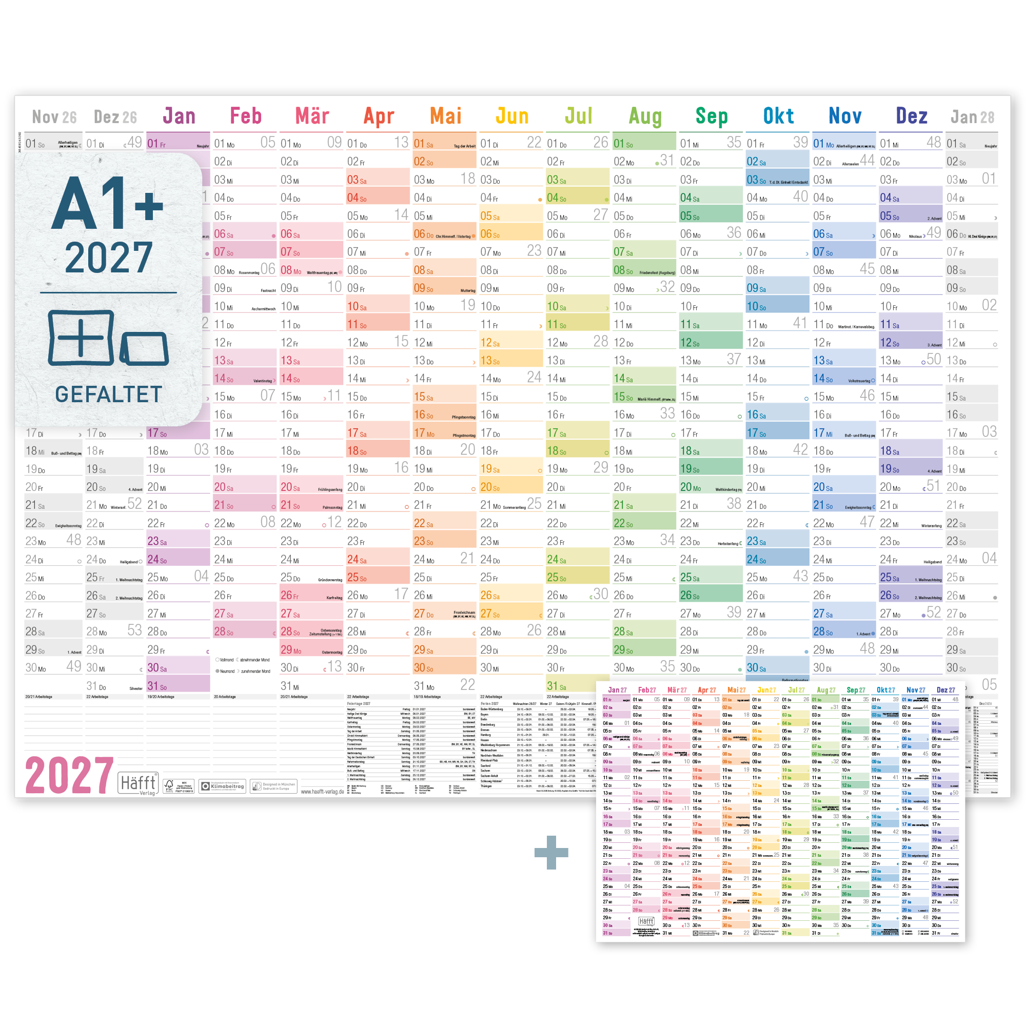 Artikelbild 1 des Artikels “Wandkalender 2027 A1 + quer [Rainbow] “