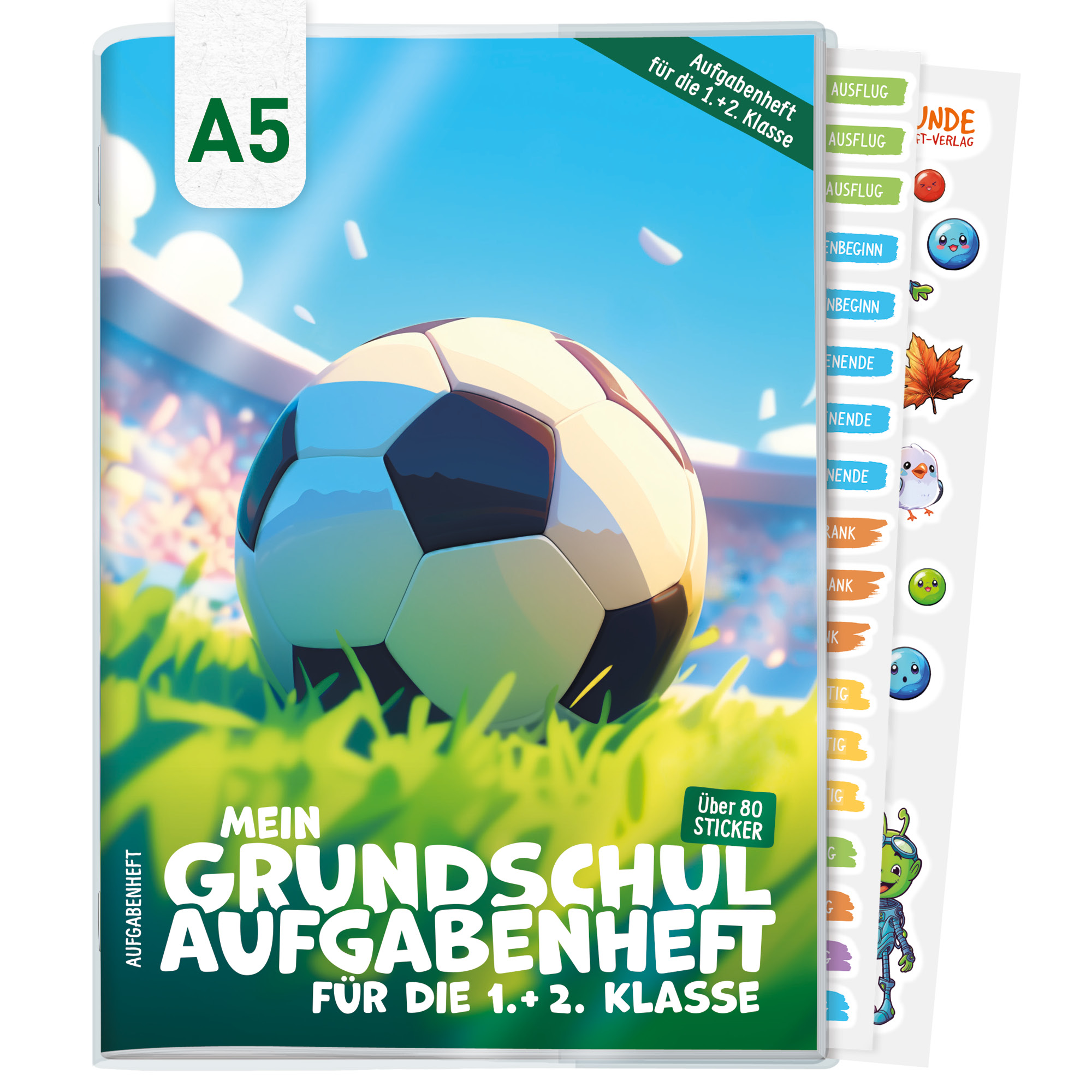 Artikelbild 1 des Artikels “Grundschul-Aufgabenheft A5 für die 1. + 2. Klasse ohne Datum [Fußballspiel] “