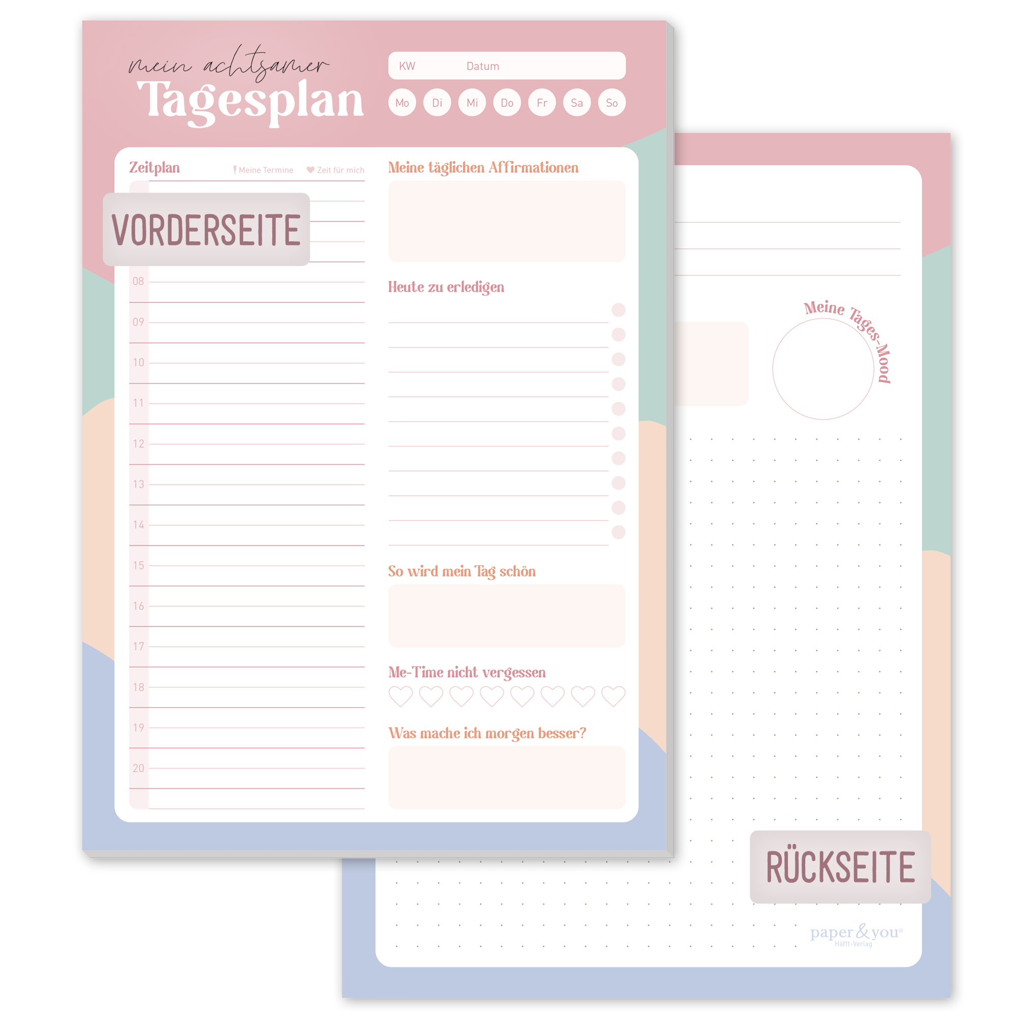 Artikelbild 1 des Artikels “Tagesplaner Achtsamkeit Block A5 [Color Waves] “