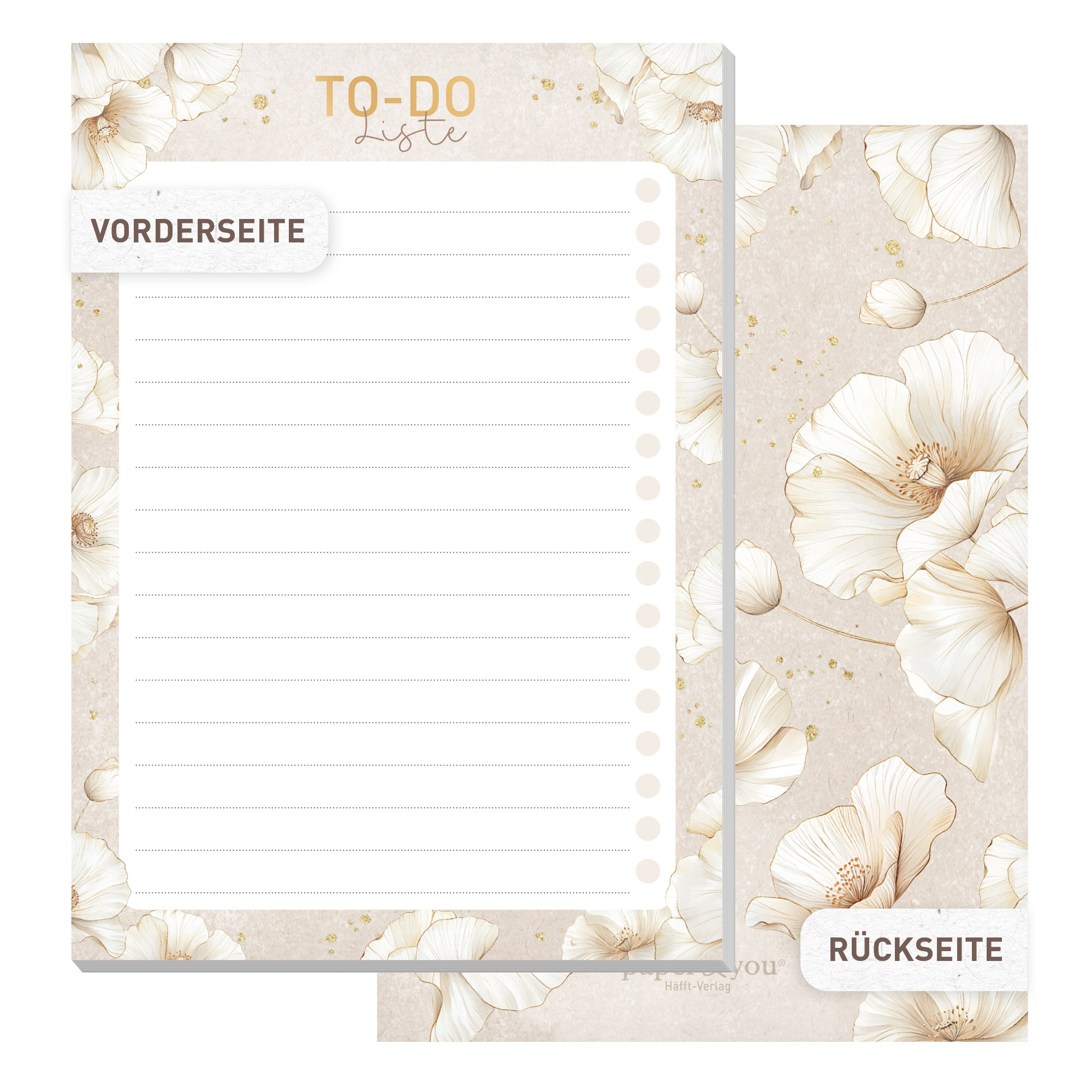 Artikelbild 1 des Artikels “paper&you To-do Listen Block A6 [Golden Blossoms] “