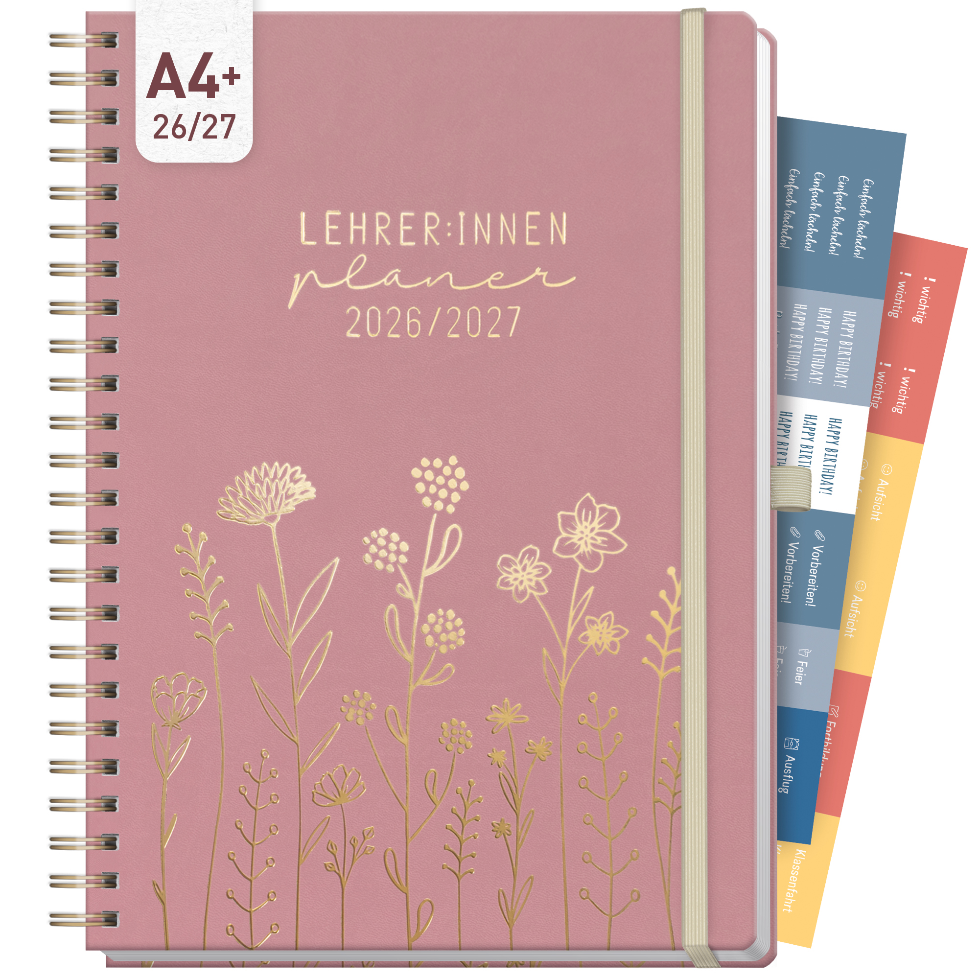 Artikelbild 1 des Artikels “Lehrer-Planer Maxi Deluxe A4+ 26/27 [Fine Flowers rosé] “