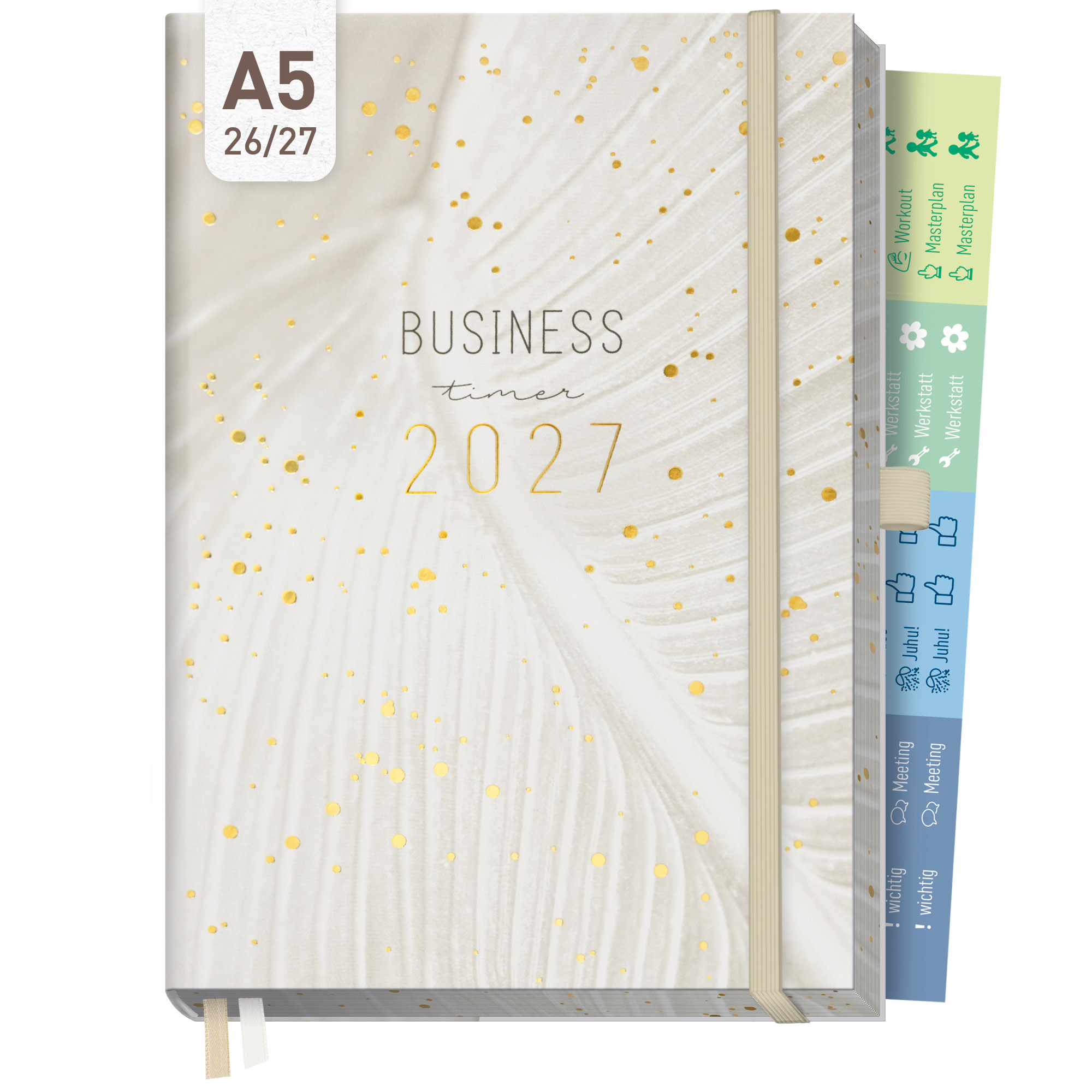 Artikelbild 1 des Artikels “Business-Timer Deluxe A5 2026/2027 [Sparkling Leaf] “