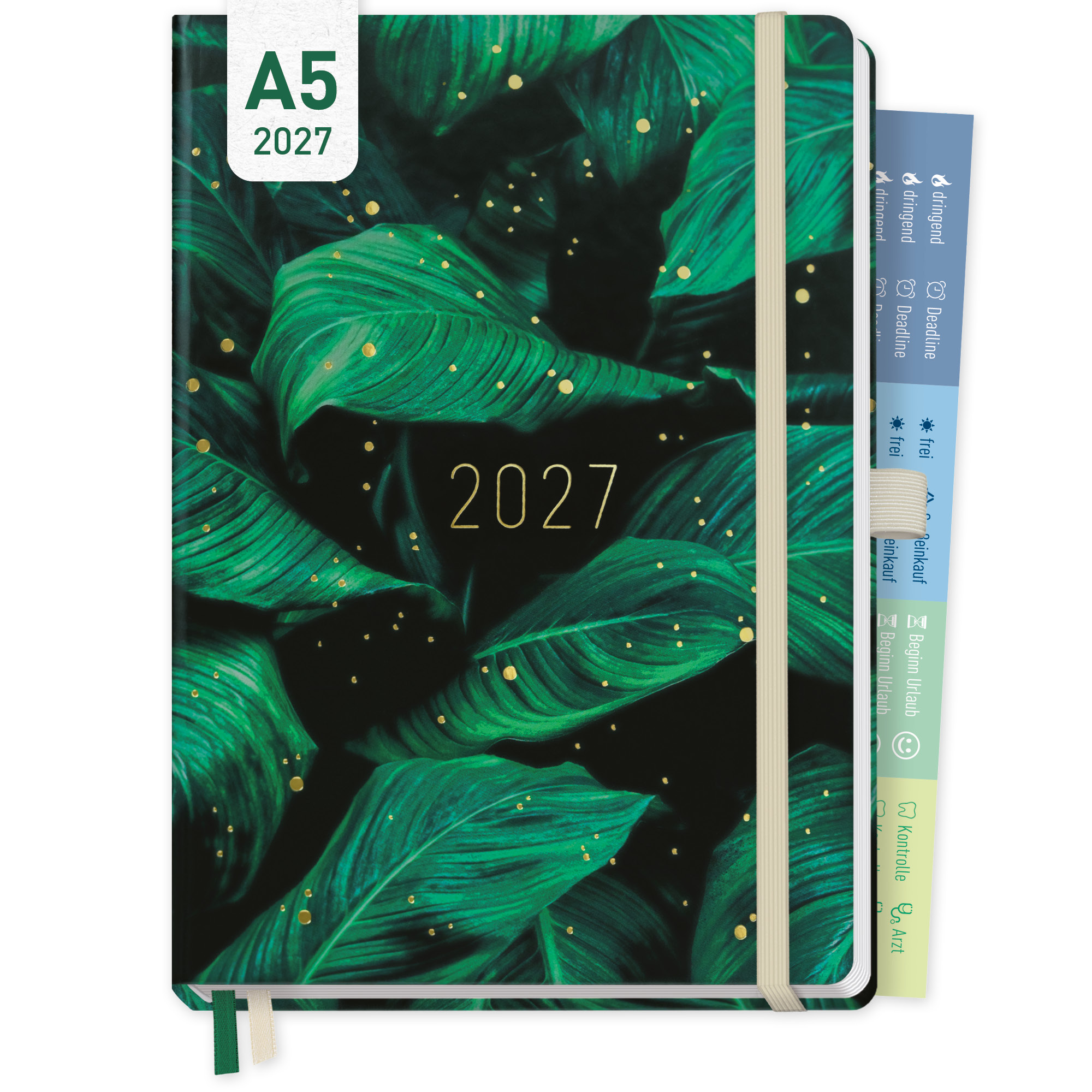 Artikelbild 1 des Artikels “Chäff-Timer Premium A5 2027 [Green Leaves] “