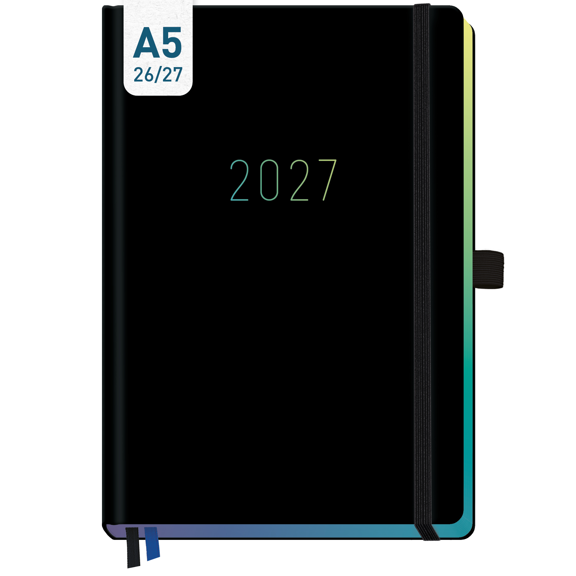 Artikelbild 1 des Artikels “Wochen-Notiz-Kalender 2026/2027 A5 [Black Rainbow] “