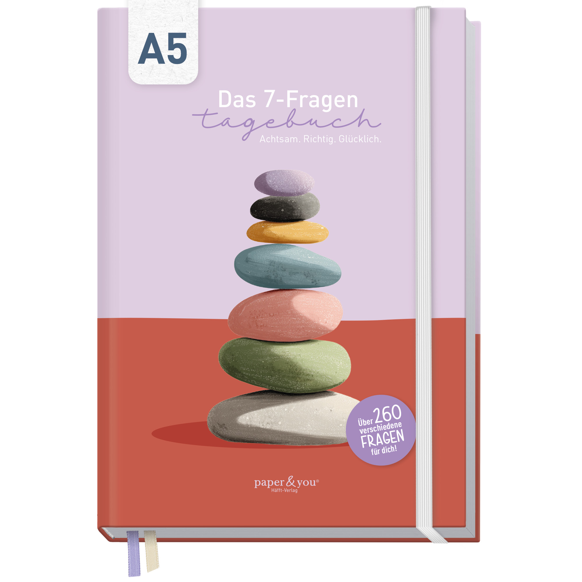 Artikelbild 1 des Artikels “paper&you Das 7-Fragen-Tagebuch A5 für 6 Monate [Gedankenreise] “