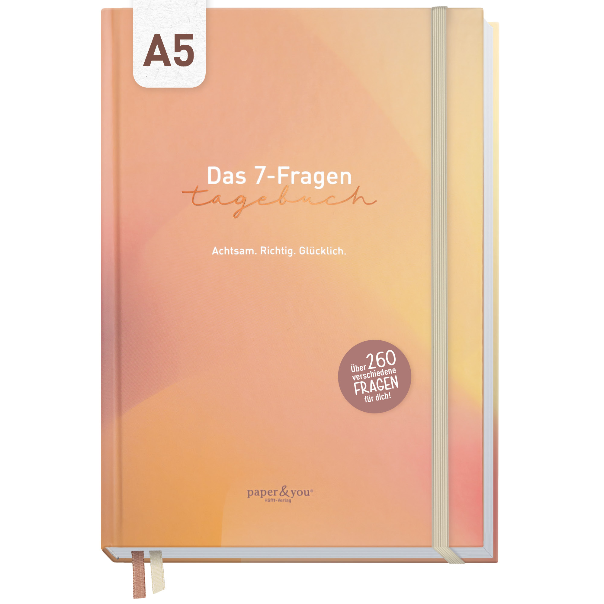Artikelbild 1 des Artikels “paper&you Das 7-Fragen-Tagebuch A5 für 6 Monate [My Emotions] “