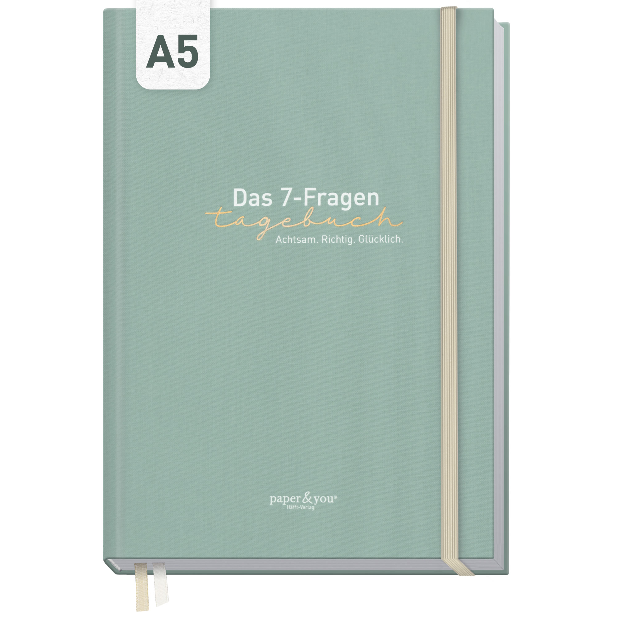 Artikelbild 1 des Artikels “paper&you Das 7-Fragen-Tagebuch A5 für 6 Monate [Pure Nature] “