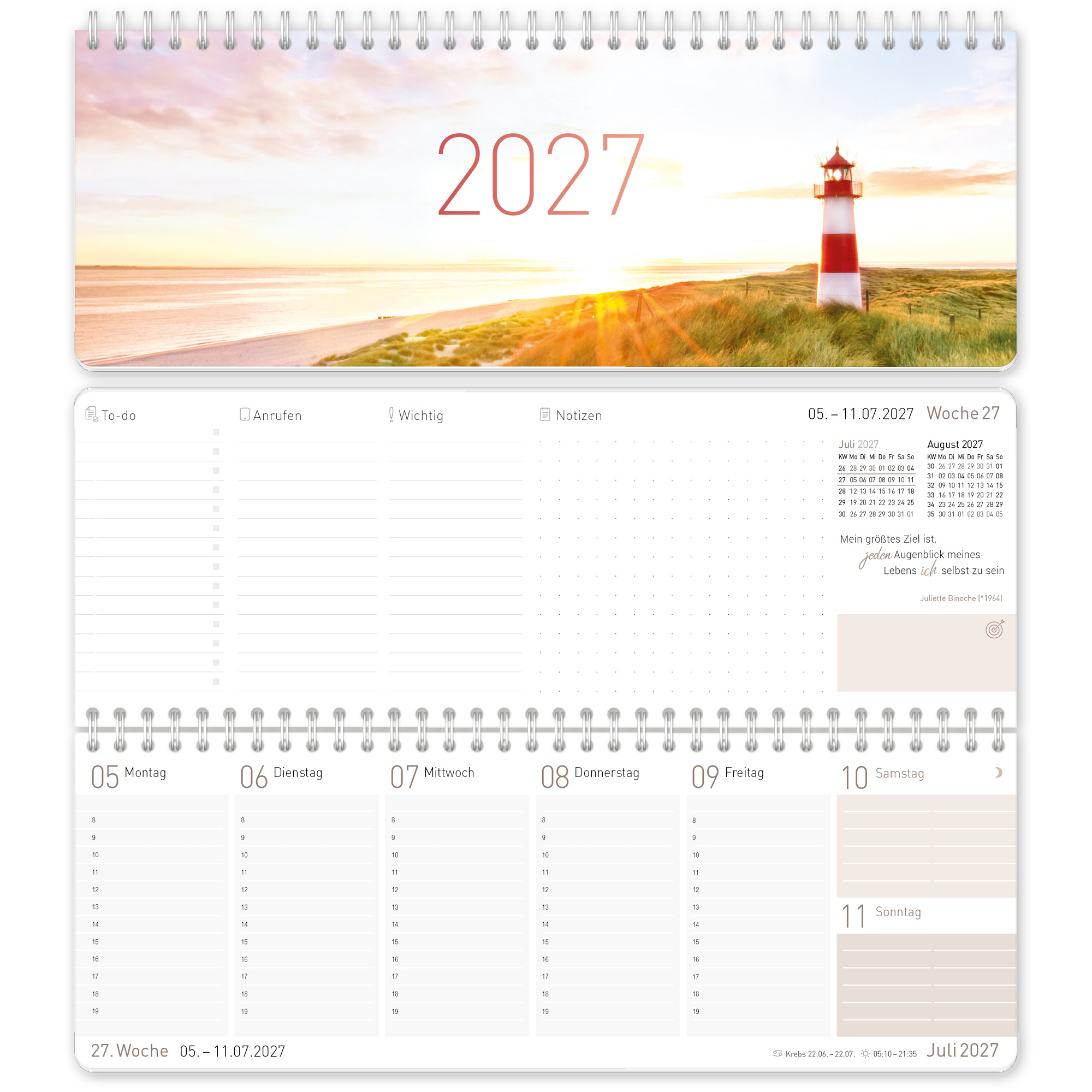 Artikelbild 1 des Artikels “Wochen-Tischkalender 2027 [Leuchtturm] “