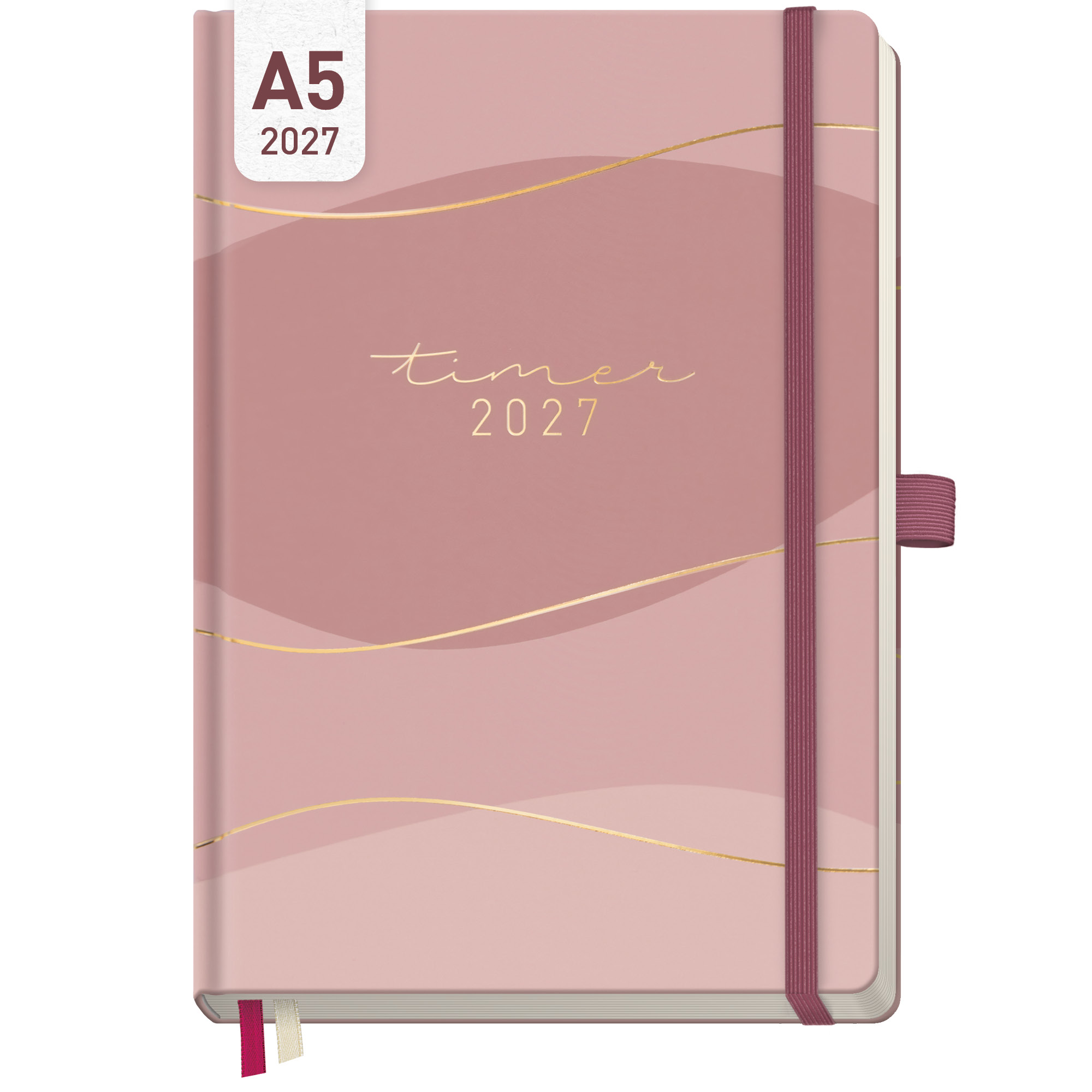 Artikelbild 1 des Artikels “Wochen-Notiz-Kalender A5 2027 A5 [Rosé Waves] “